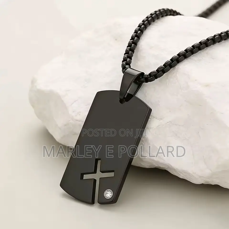 Dog Tag Cross Fashion Necklace