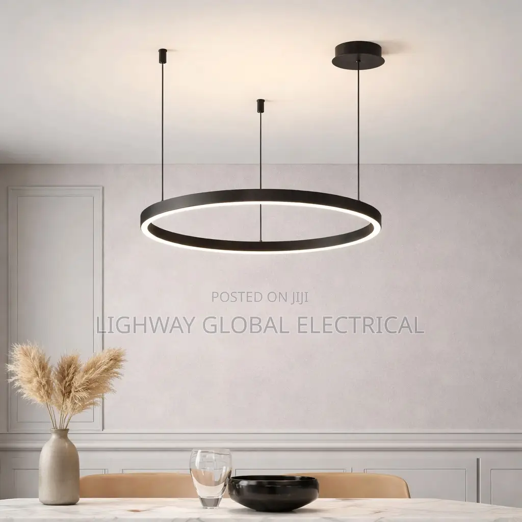 Simple Office/Bedroom Round Minimalist Chandelier