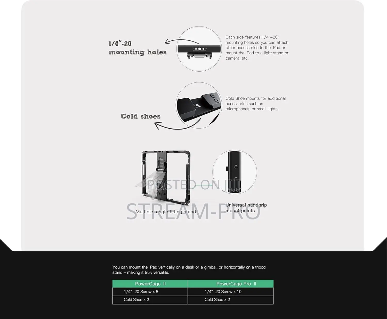 Accsoon Power Cage Ii Compatible With iPad