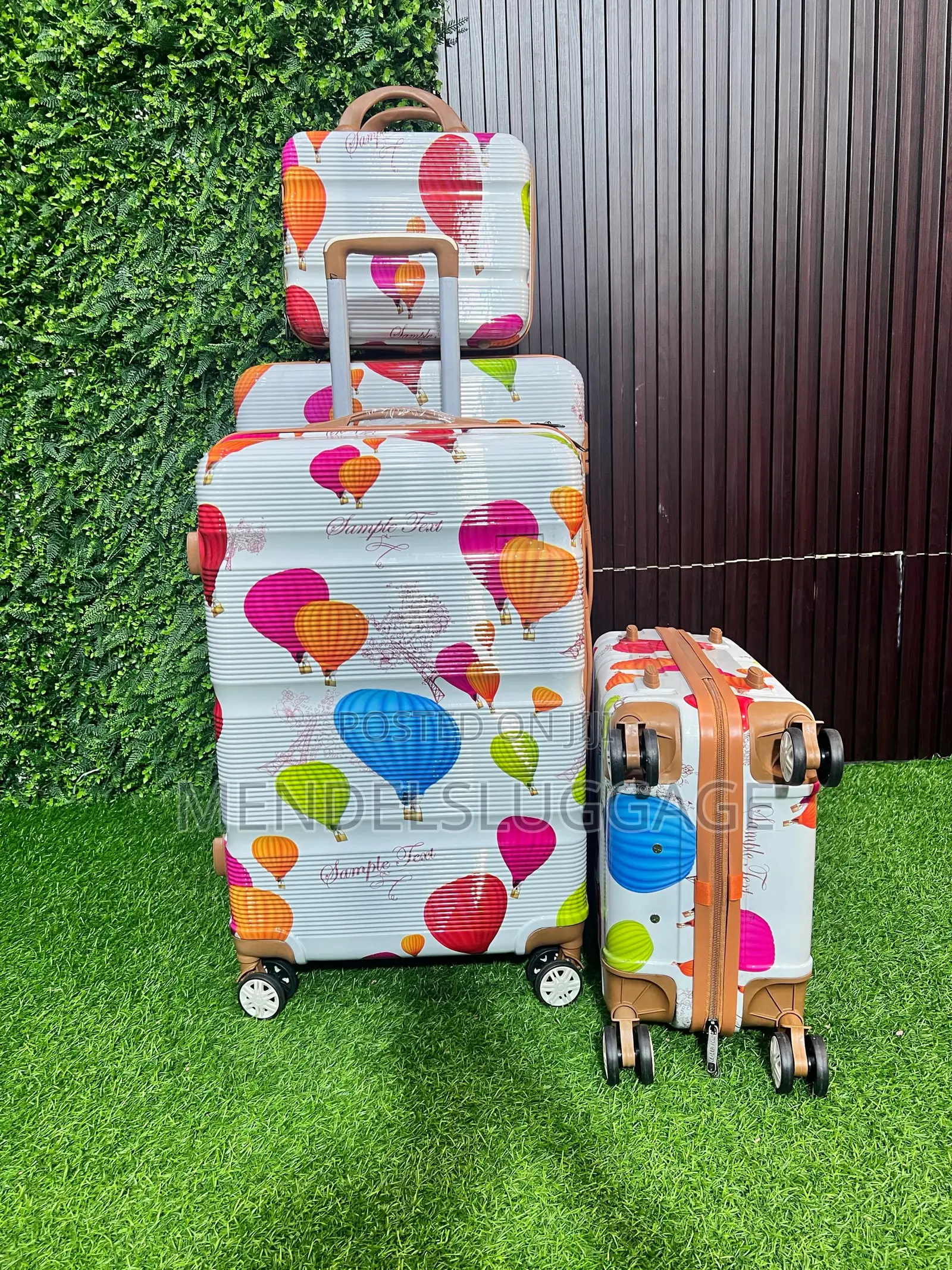 3-in-1 Hard Shell Travel Luggage Set Balloon Design