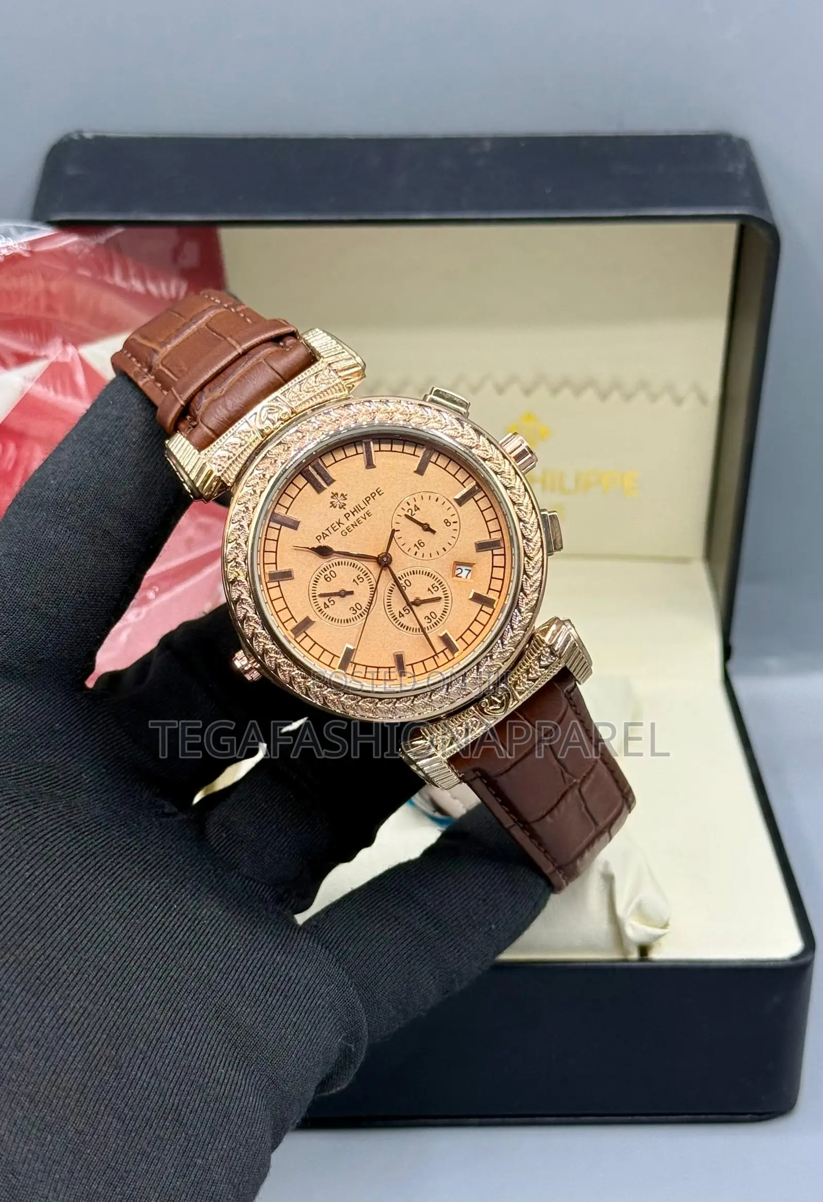 Patek Philippe Chronographic Leather Wristwatch