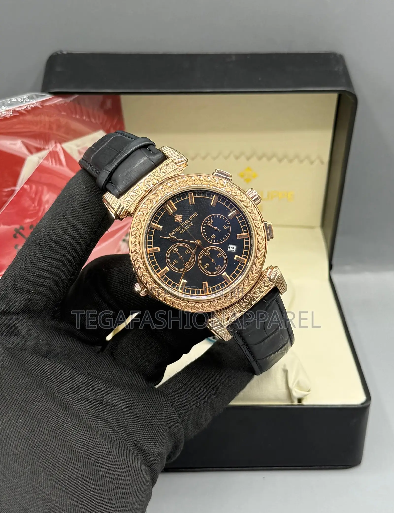 Patek Philippe Chronographic Leather Wristwatch