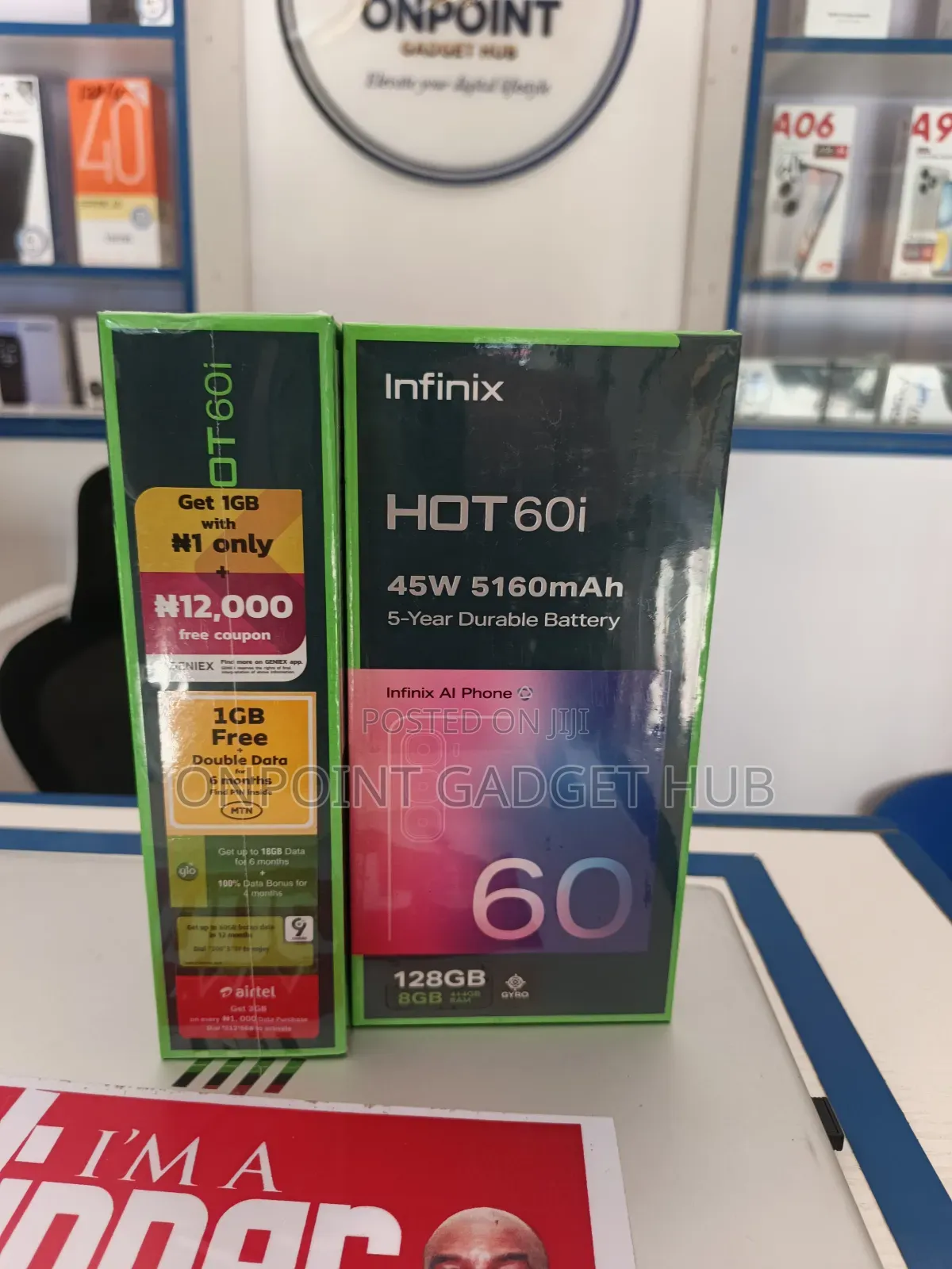 New Infinix Hot 60i 128 GB Black