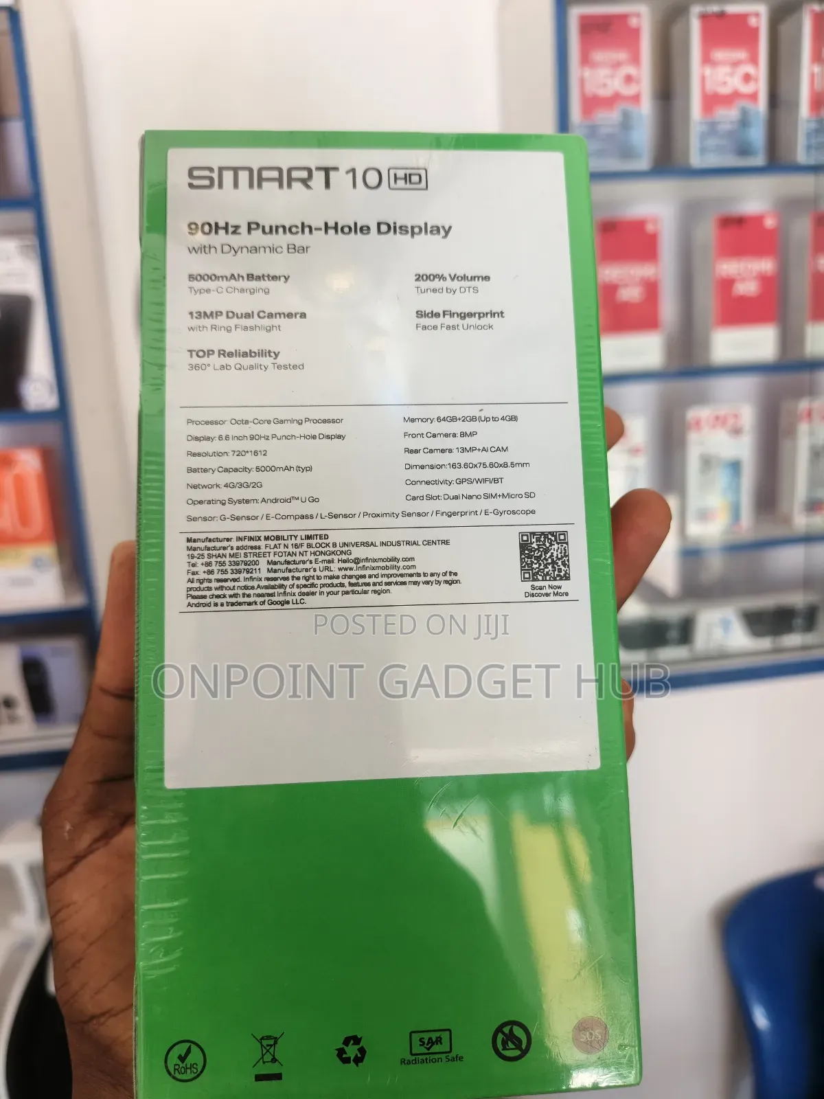 New Infinix Smart 10 HD 64 GB Black