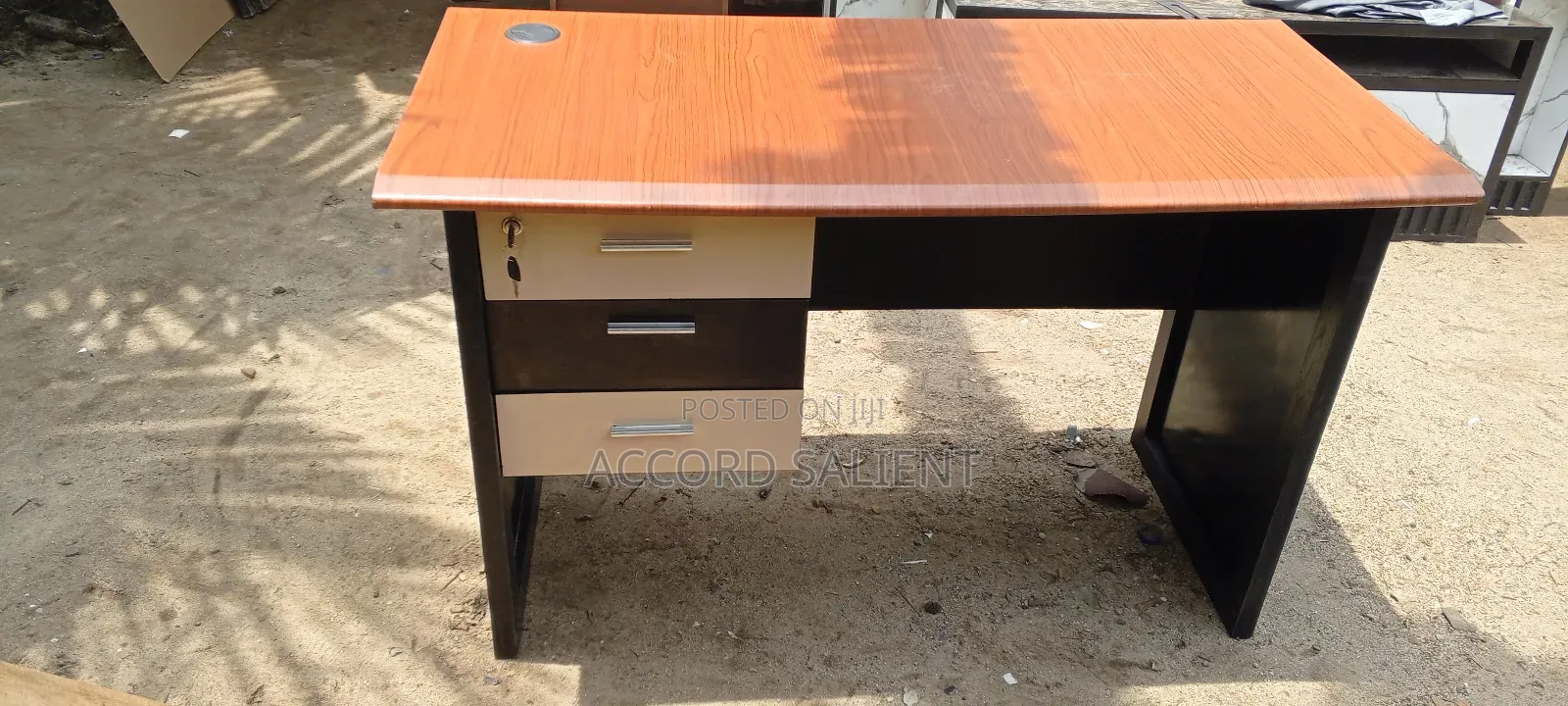 Beautiful Office Table With Central Lock Drawers