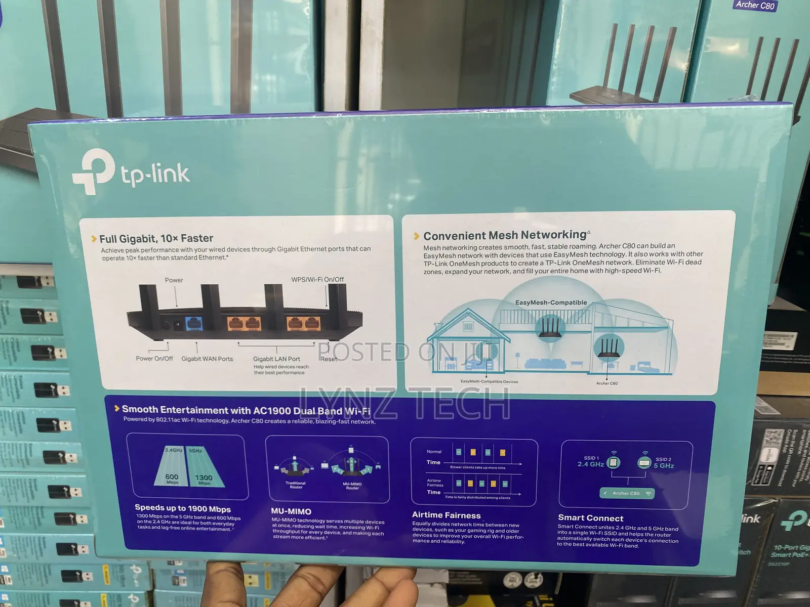 Tp-Link Ac1900 Wi-Fi Router Dual Band /Mi-Mimo Archer C80