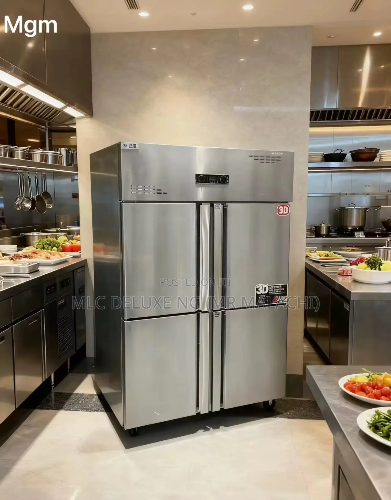 4 Doors Up N Down Full Freezer / Industrial Stainless Upright Freezer