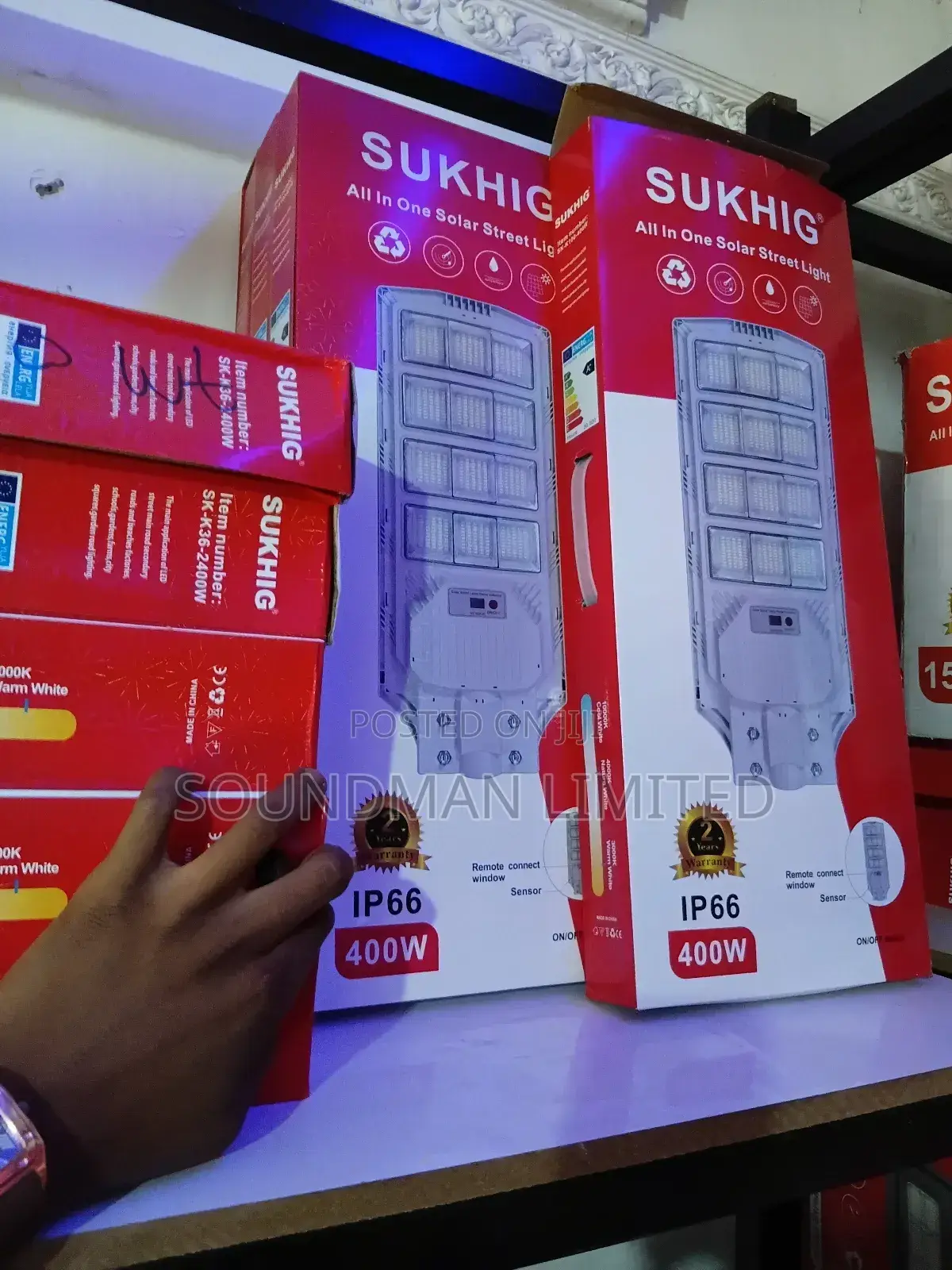 Sukhig 400w Solar Street Light 6 Eyes Led