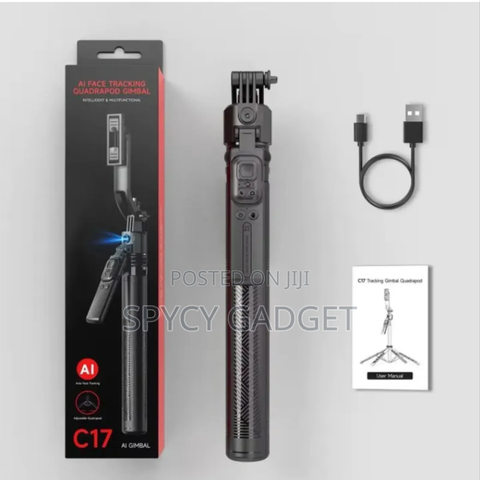 C17 Auto Face Tracking Ai Quadrapod With Bluetooth Remote Control
