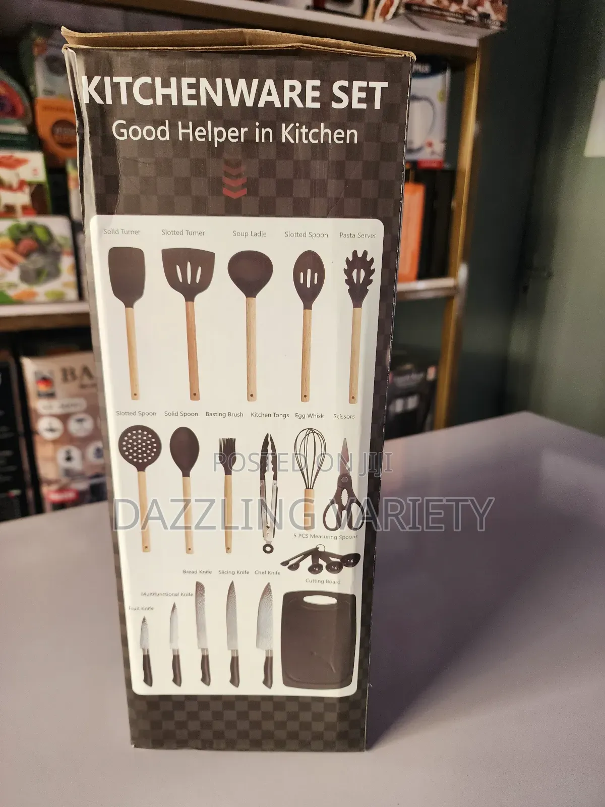 23pcs Silicone Spoon, Knife Set With Measuring Spoons Chopping Board