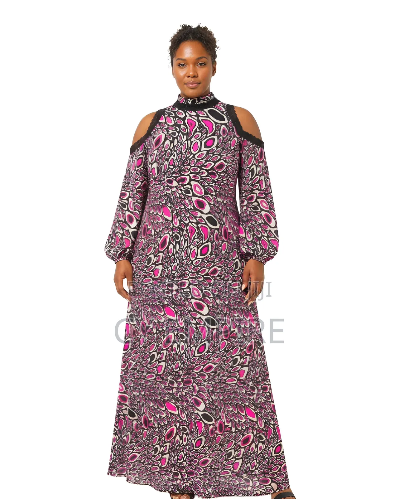 Off Shoulder Ankara Dress