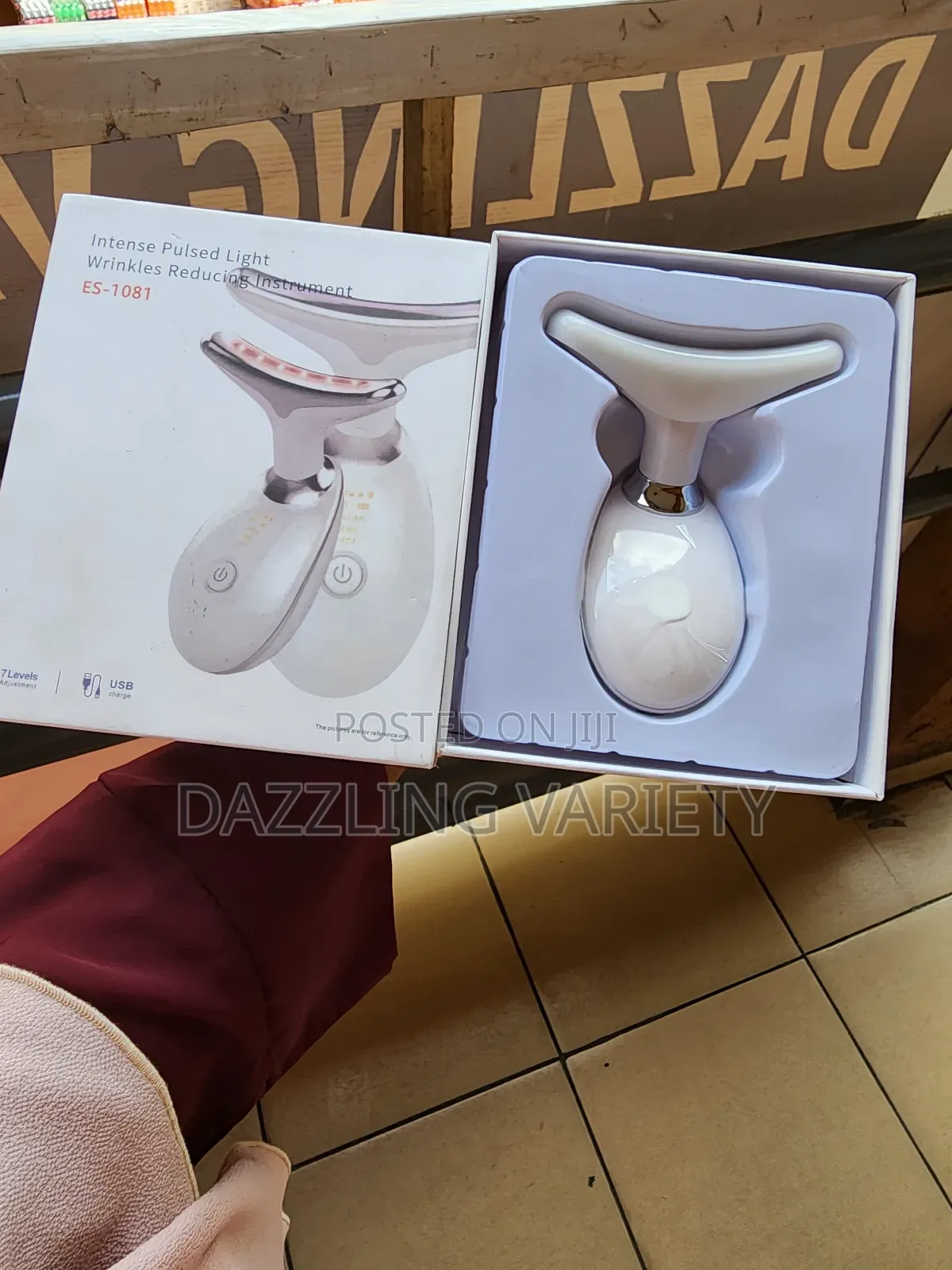 Rechargeable Multifunctional Uv Anti Wrinkle Face Neck Massager
