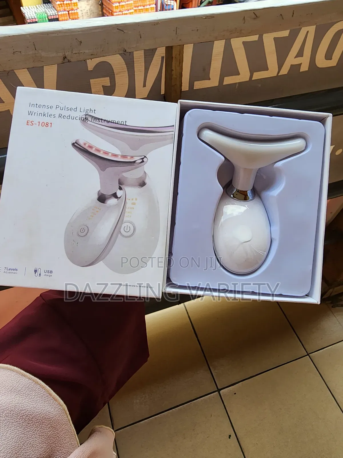 Rechargeable Multifunctional Uv Anti Wrinkle Face Neck Massager