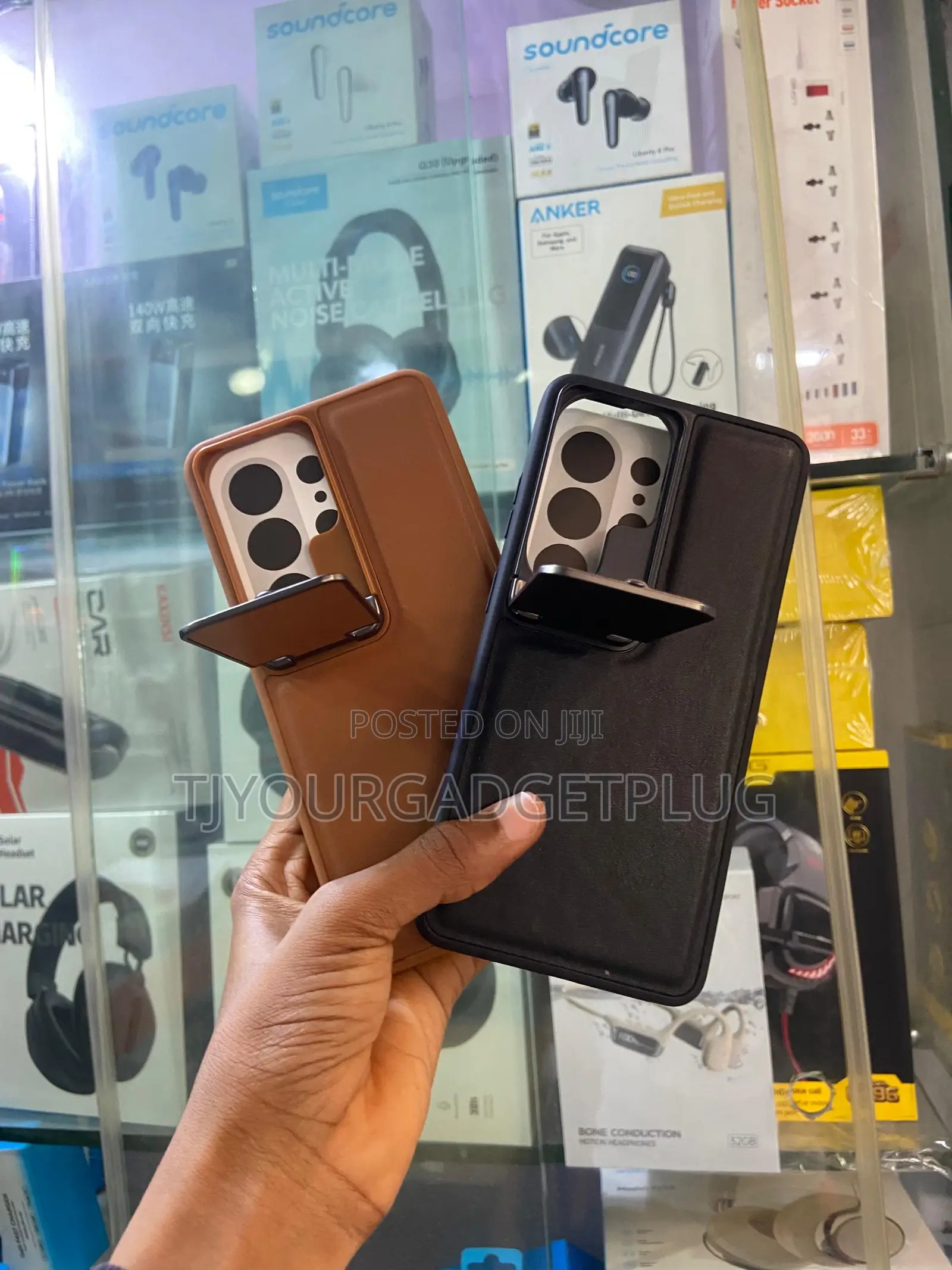 Leather Phone Case With Foldable Stand Magnetic Cover Slim Fit