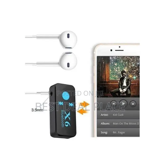 X6 Wireless Bluetooth 3.5mm Aux Car Home Theater Audio Adapter Mic