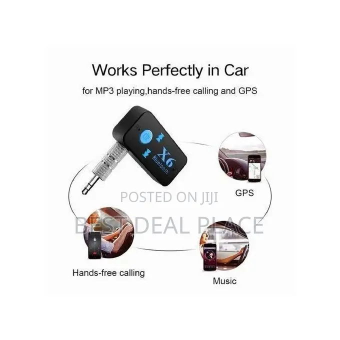 X6 Wireless Bluetooth 3.5mm Aux Car Home Theater Audio Adapter Mic