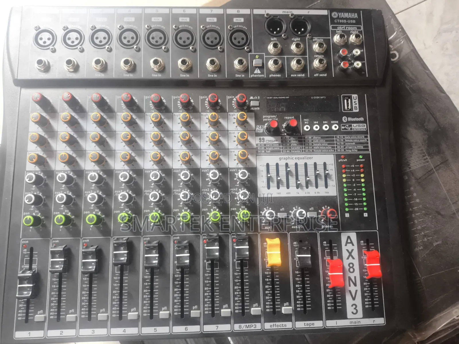 Ax8nv3 8-Channel Professional Mixing Console – 99 Dsp, Bluetooth