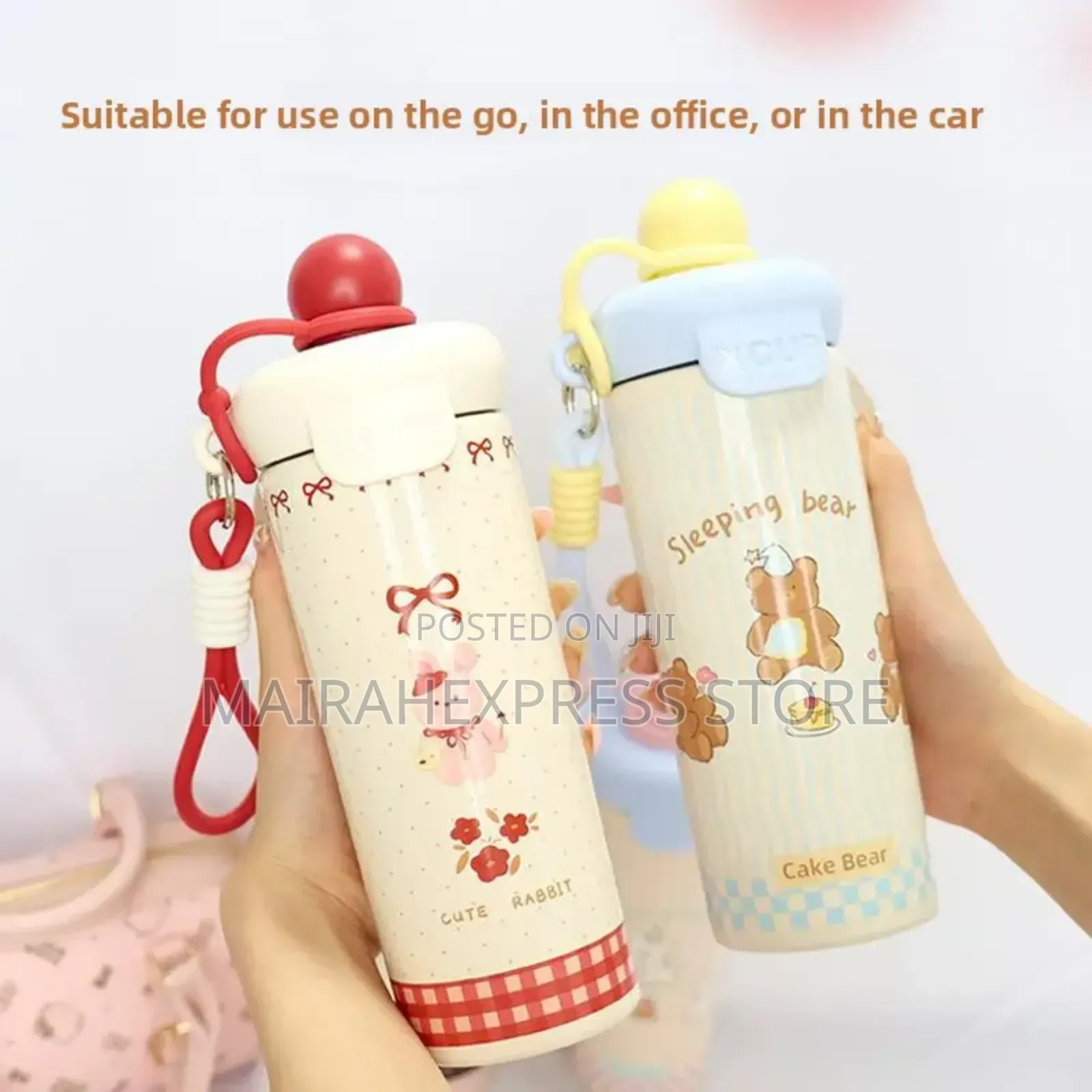 800ml Cartoon-Themed Stainless Steel Water Bottle