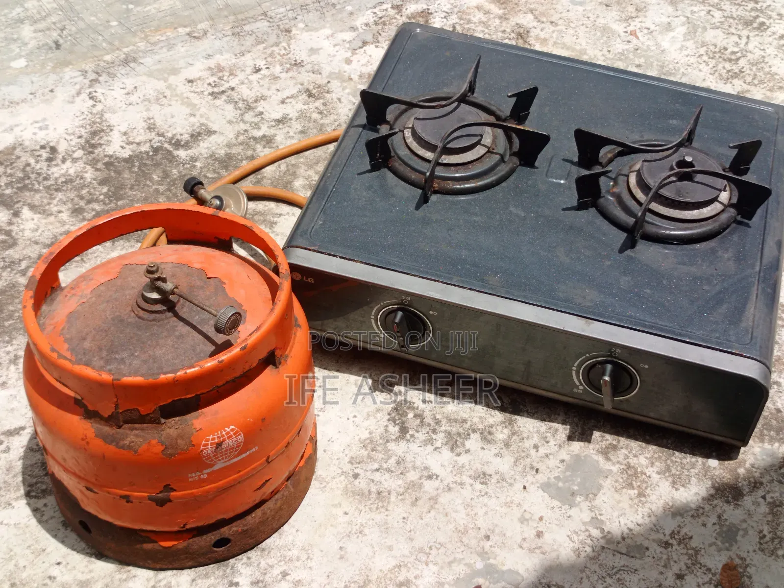 Fairly Used 2 Face Burner and 6kg Cylinder