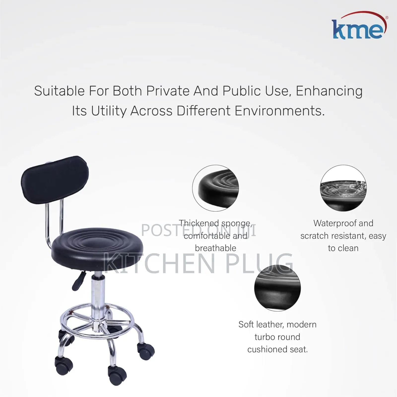 Hydraulic Rolling Swivel Stool,