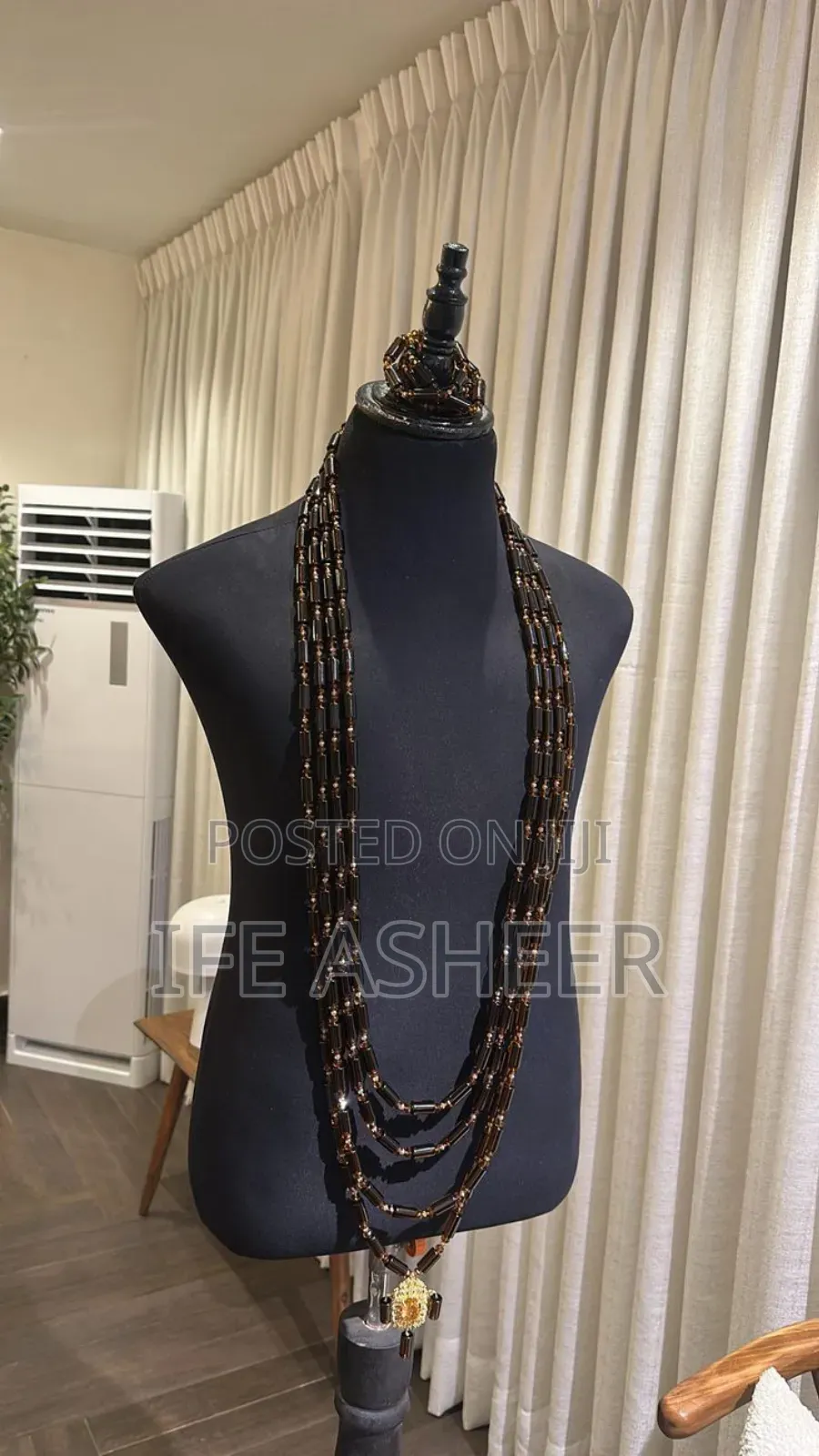 4 Layers Chocolate Brown Men's Traditional Bead