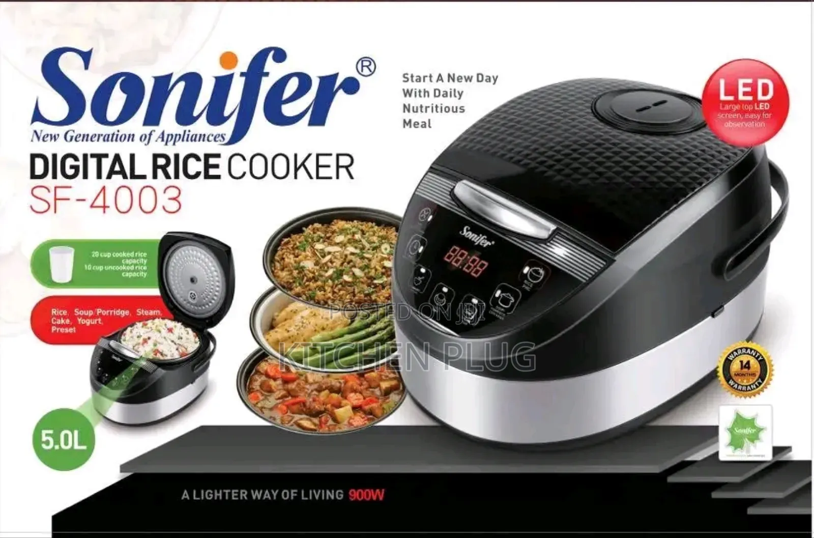 Sonifer 5-liter Automatic Digital Smart Electric Rice Cooker
