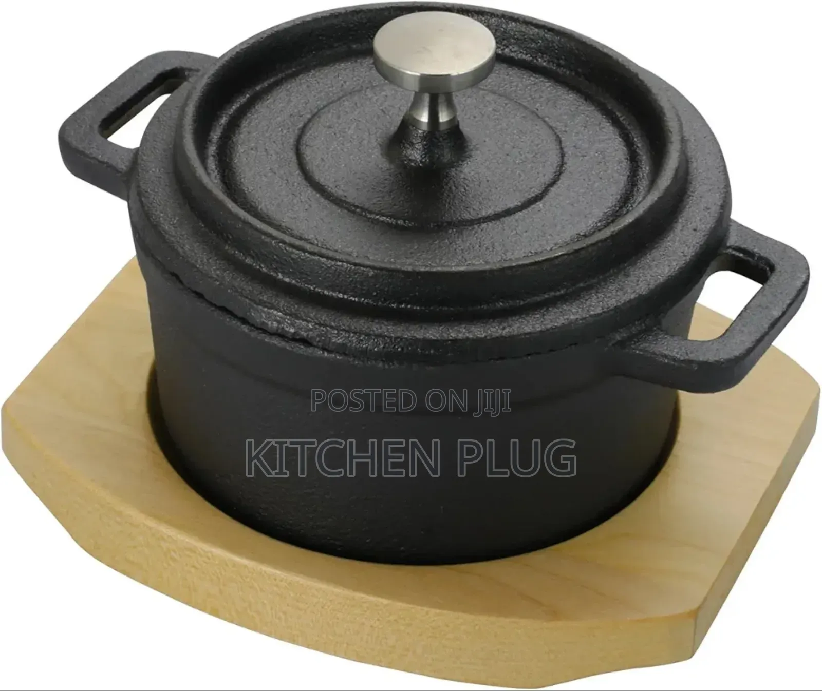 Cast Iron Pot With Wood Underline Cast Iron Casserole Dish 14 Cm