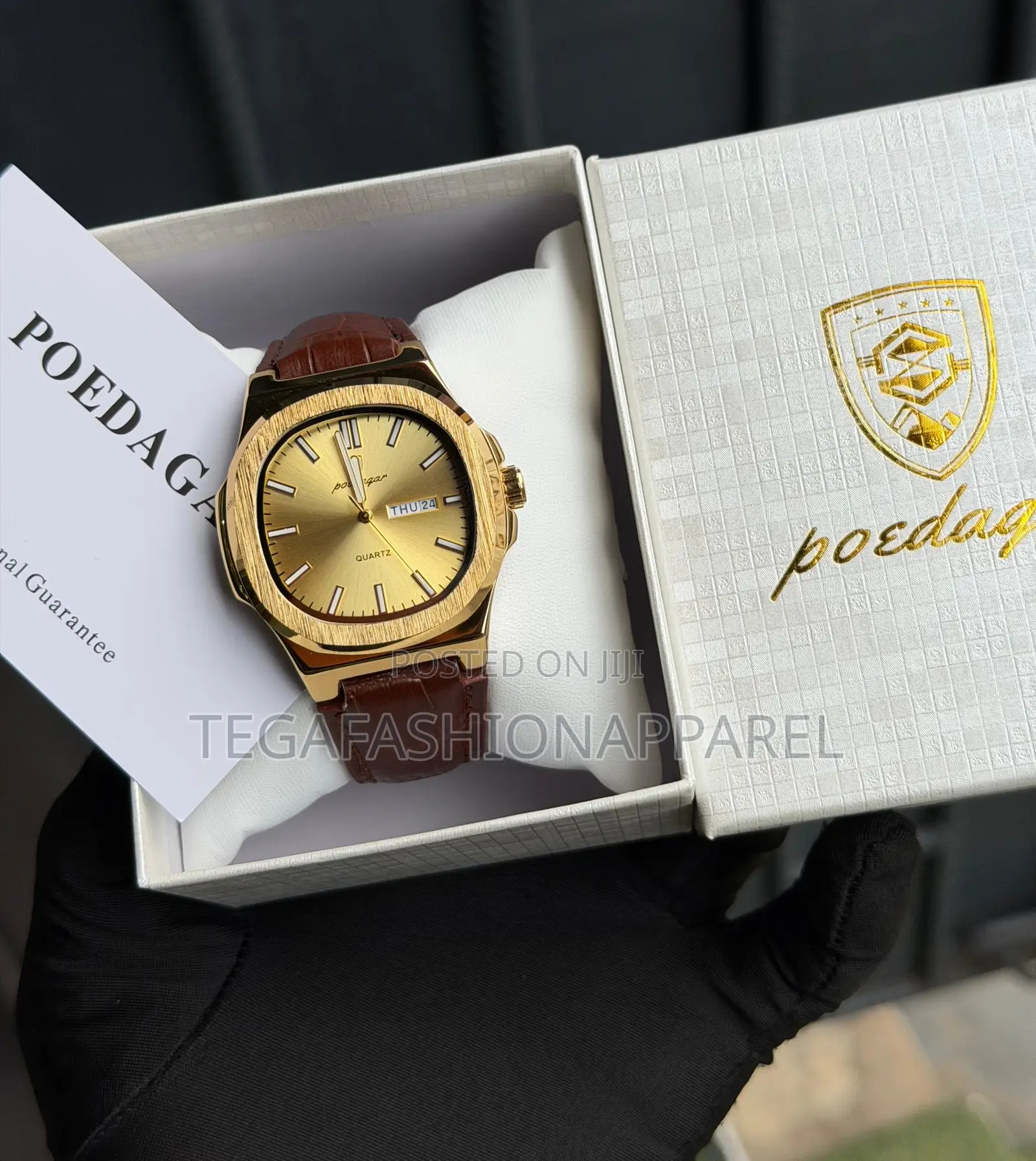 Poedagar Quartz Genuine Leather Wristwatch
