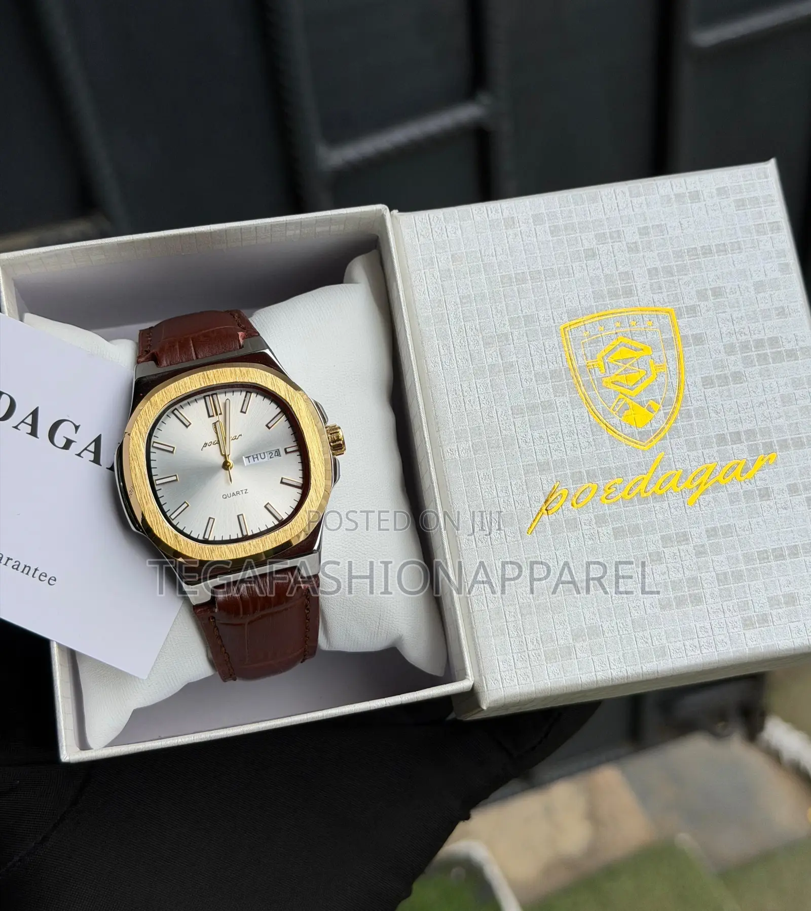 Poedagar Quartz Genuine Leather Wristwatch