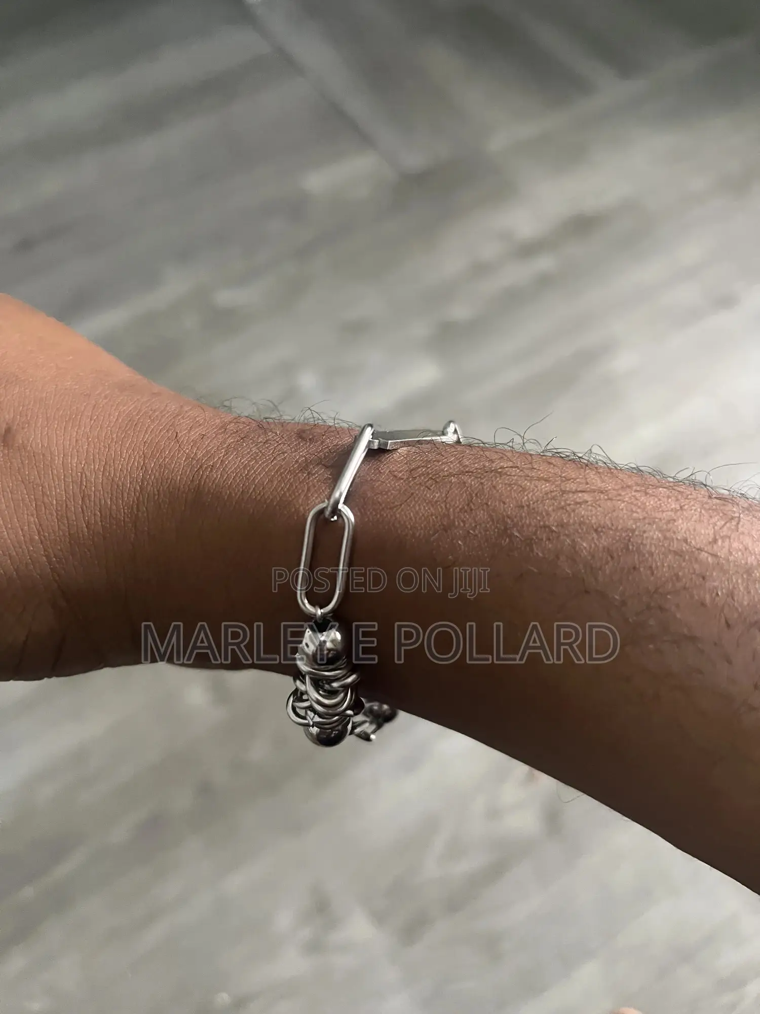 Titanium Steel Quality Y2k Alternative Cross Silver Bracelet