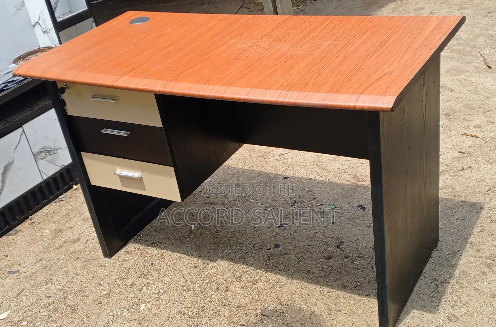 Unique Office Table With 3 Drawers and Central Lock