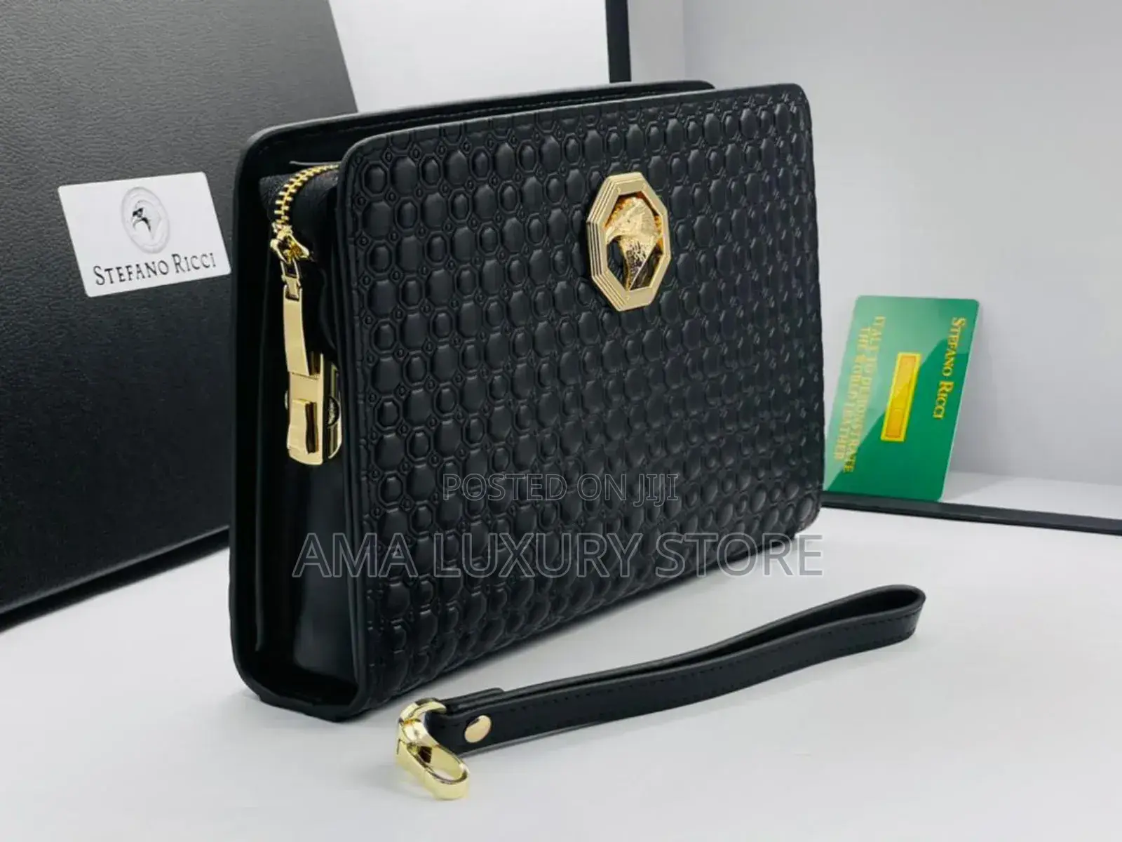 Stefano Ricci/Prada/Hermes Genuine Leather Luxury Men's Designer Purse