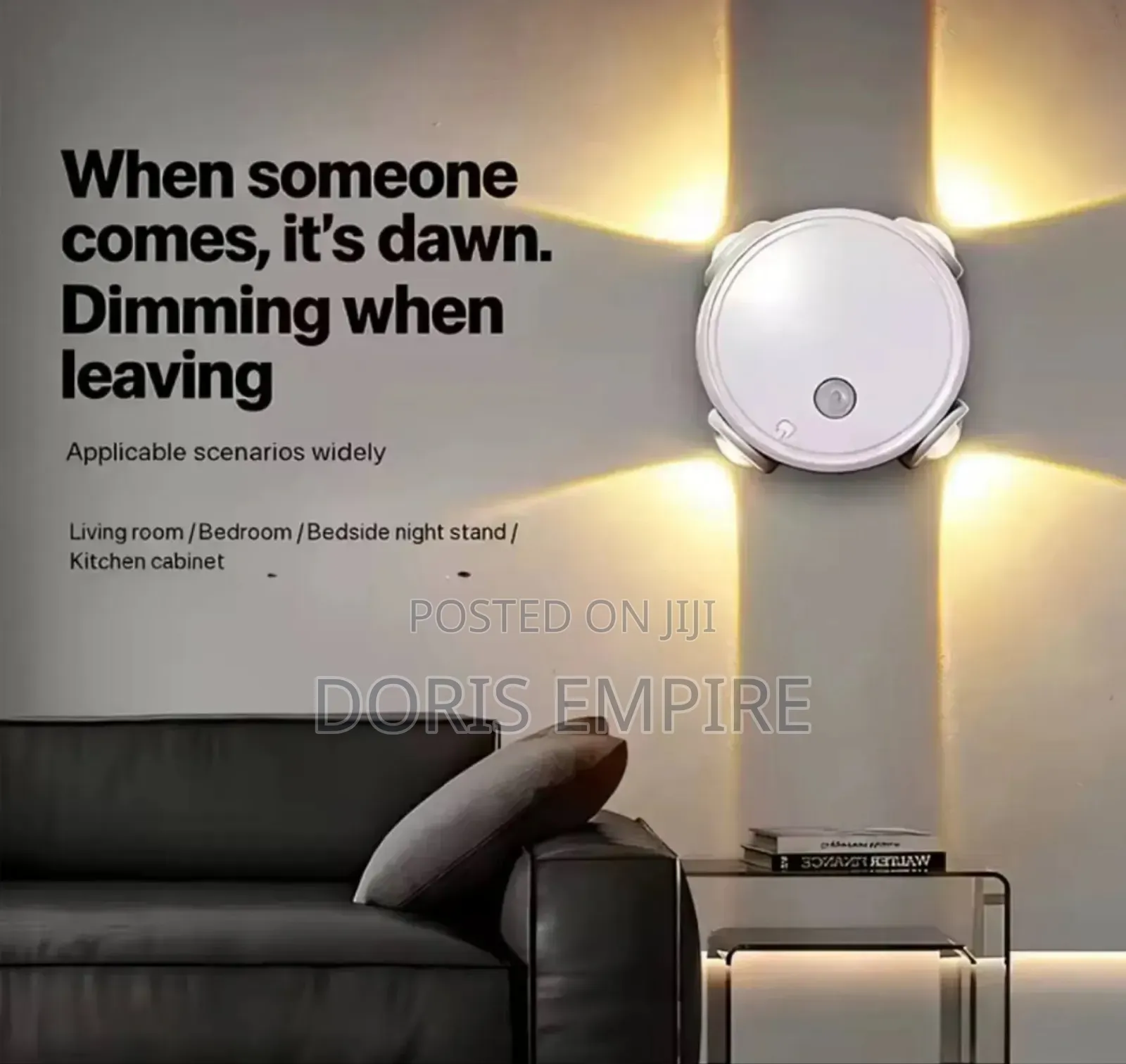 4-head Cat Eye Smart Human Sensor Wall Light 3-color Night Light