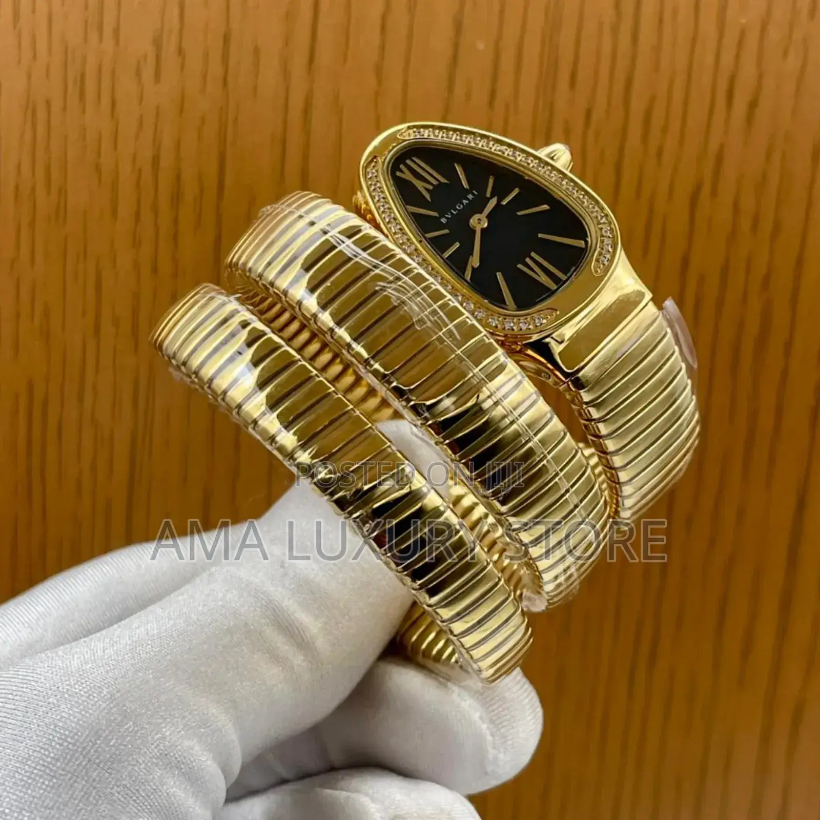 Bvlgari Luxury Snake Chain Strap Female Wristwatch