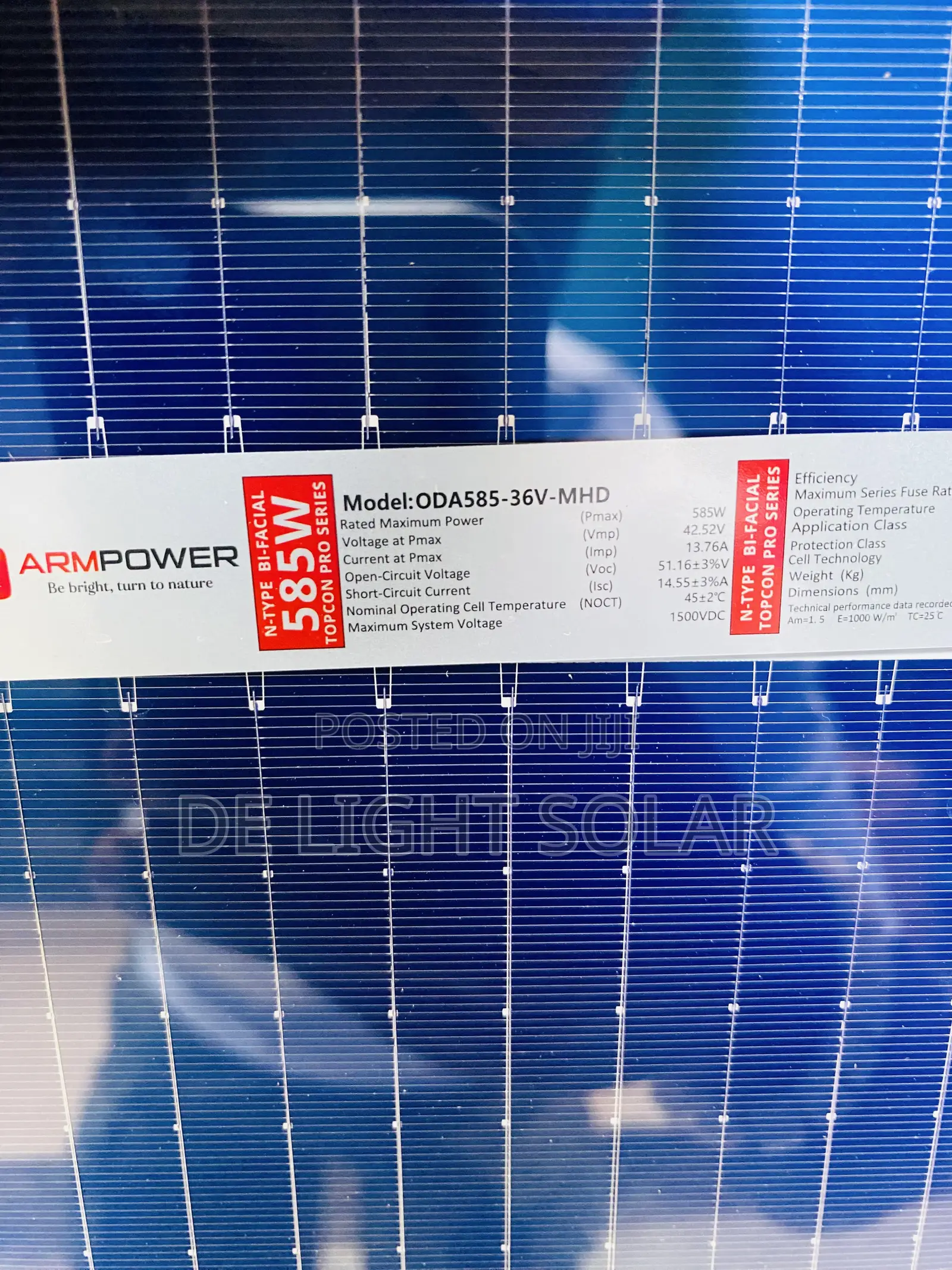 Arm Power Solar Panel 585w