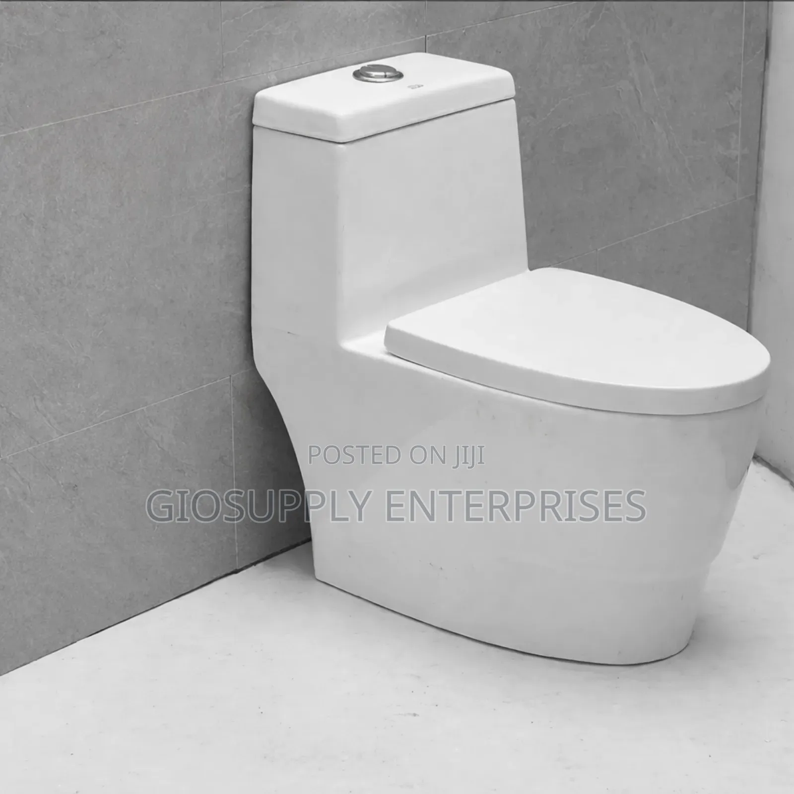 Modern White One-Piece Elongated Siphonic Toilet