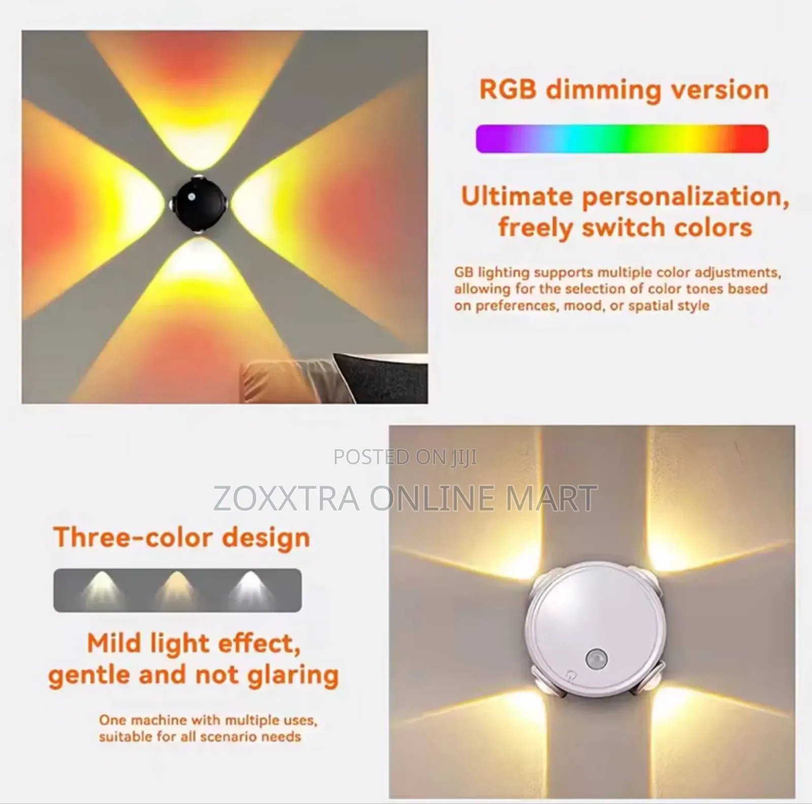 4-Head Cat Eye Smart Sensor Light