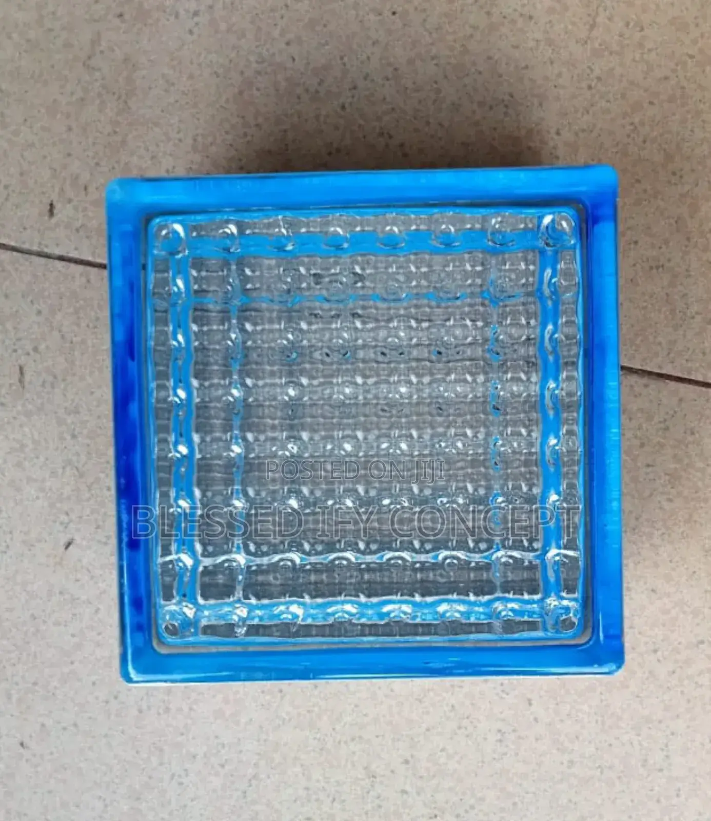 Glass Block 20x20 Wall, White, Blue, Green Colors.