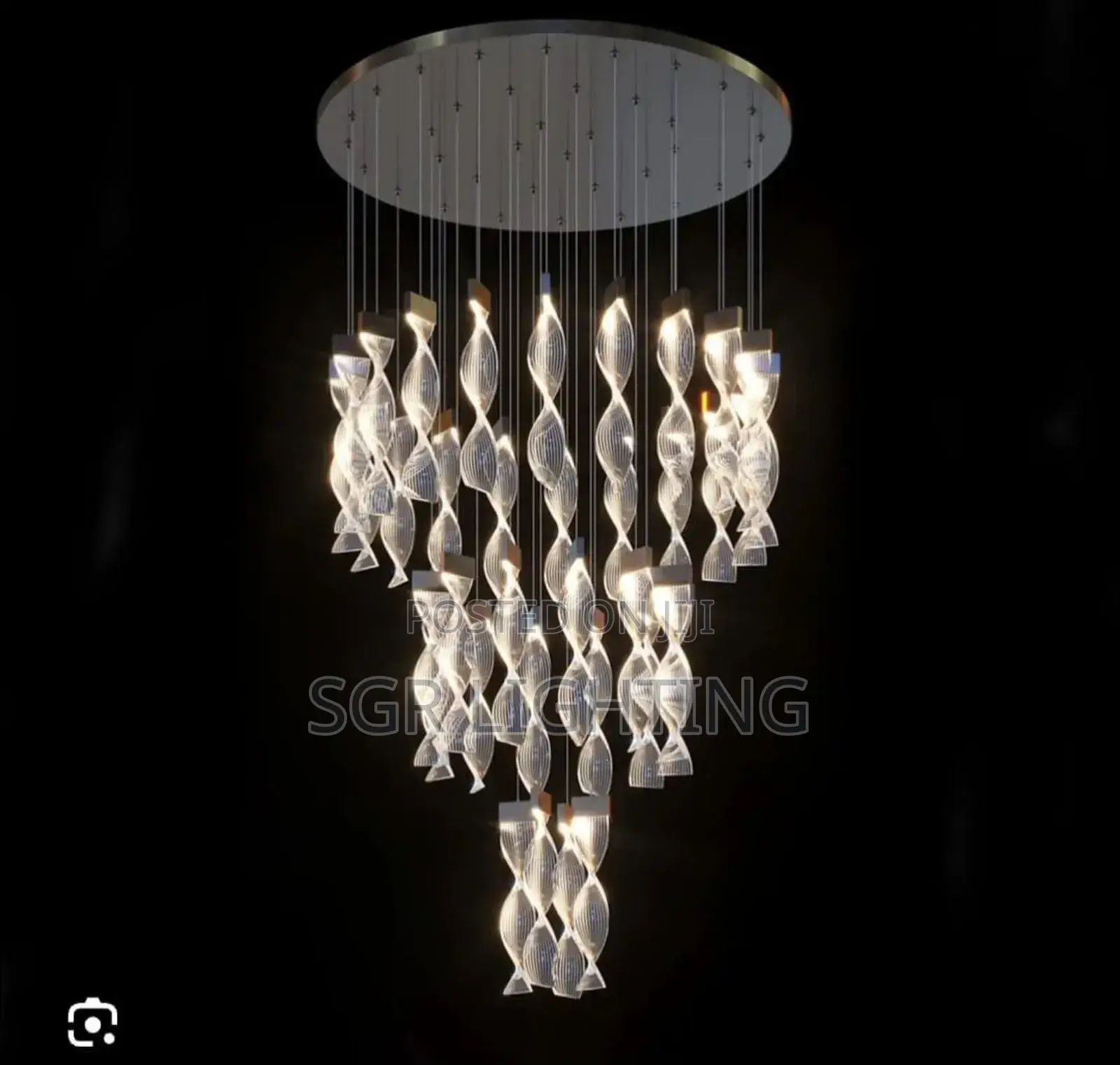 24 Drops Nordic Acrylic Led Chandelier Light