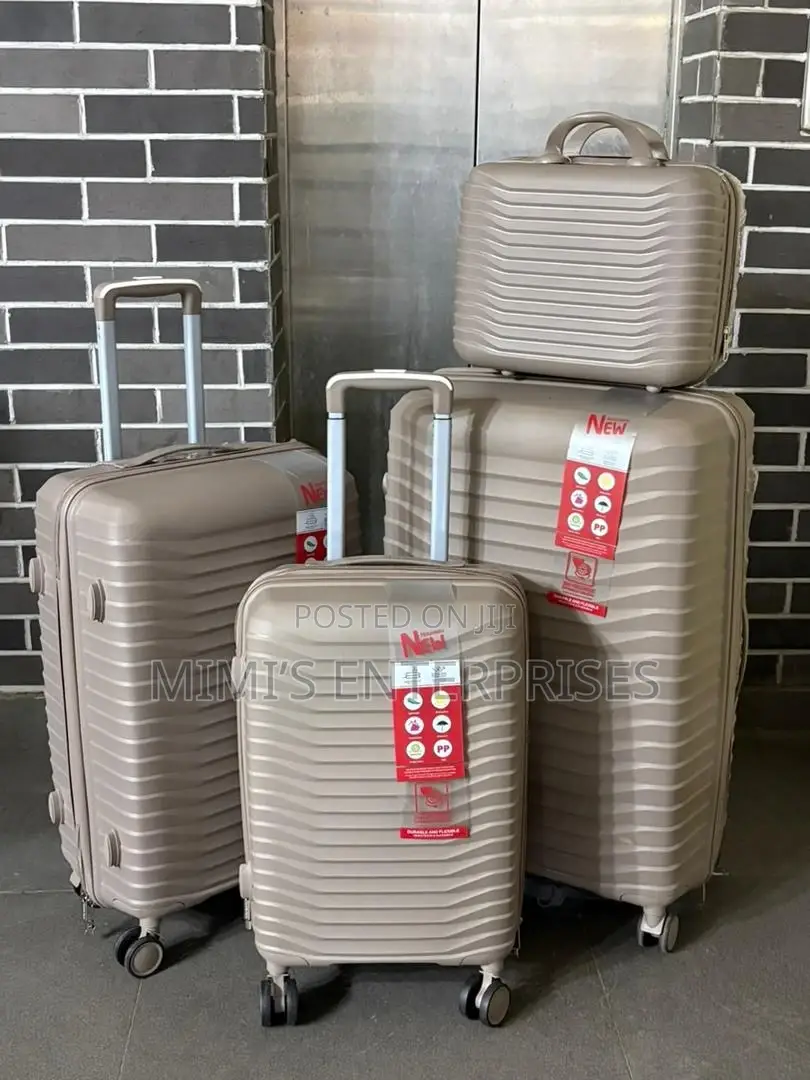 Shine on With Our Luxe Rubber Luggage Set of 4