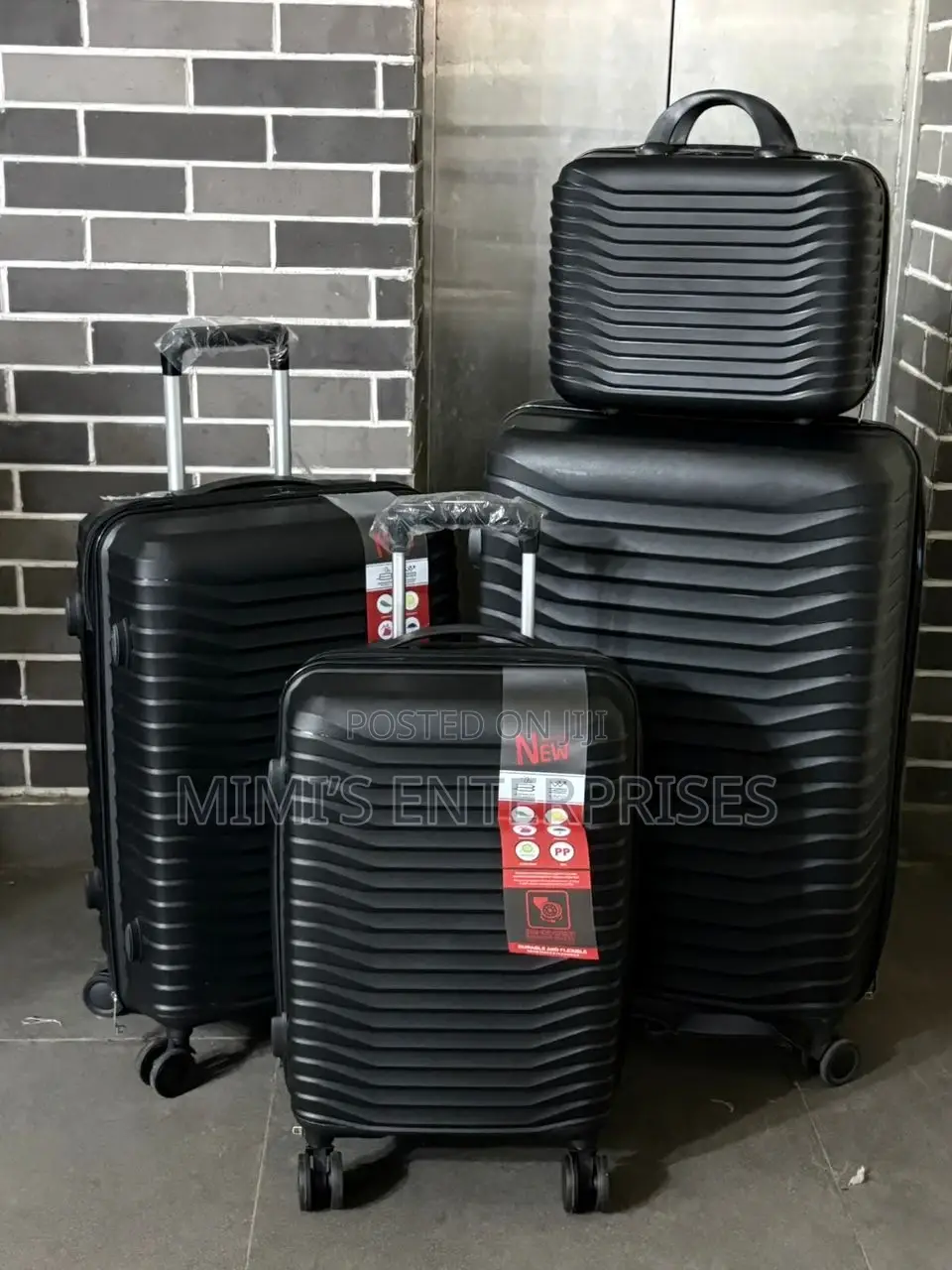 Shine on With Our Luxe Rubber Luggage Set of 4