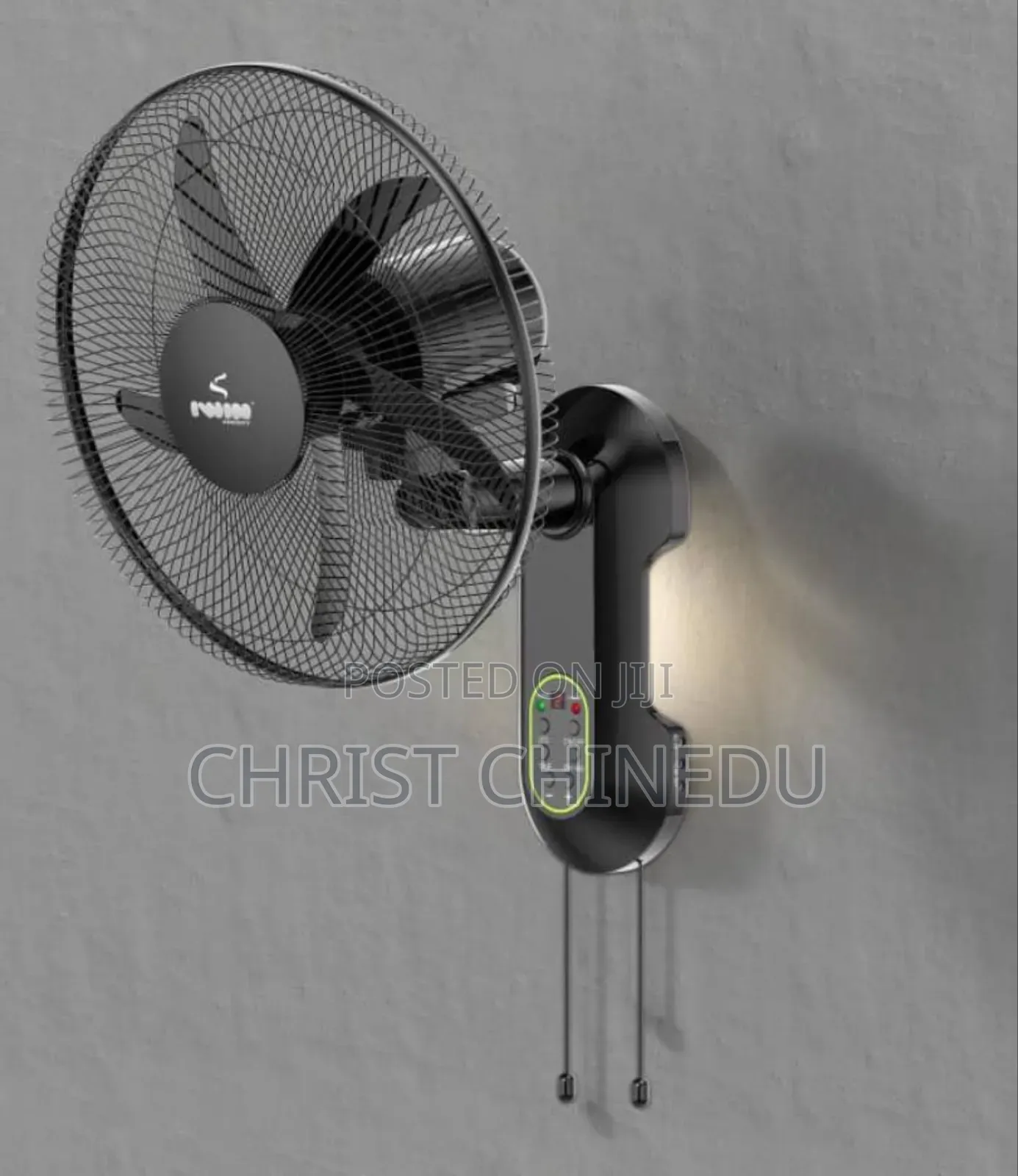 Solar Rechargeable Wall Mounted Fan Made With Lithium Battery Ac/Dc