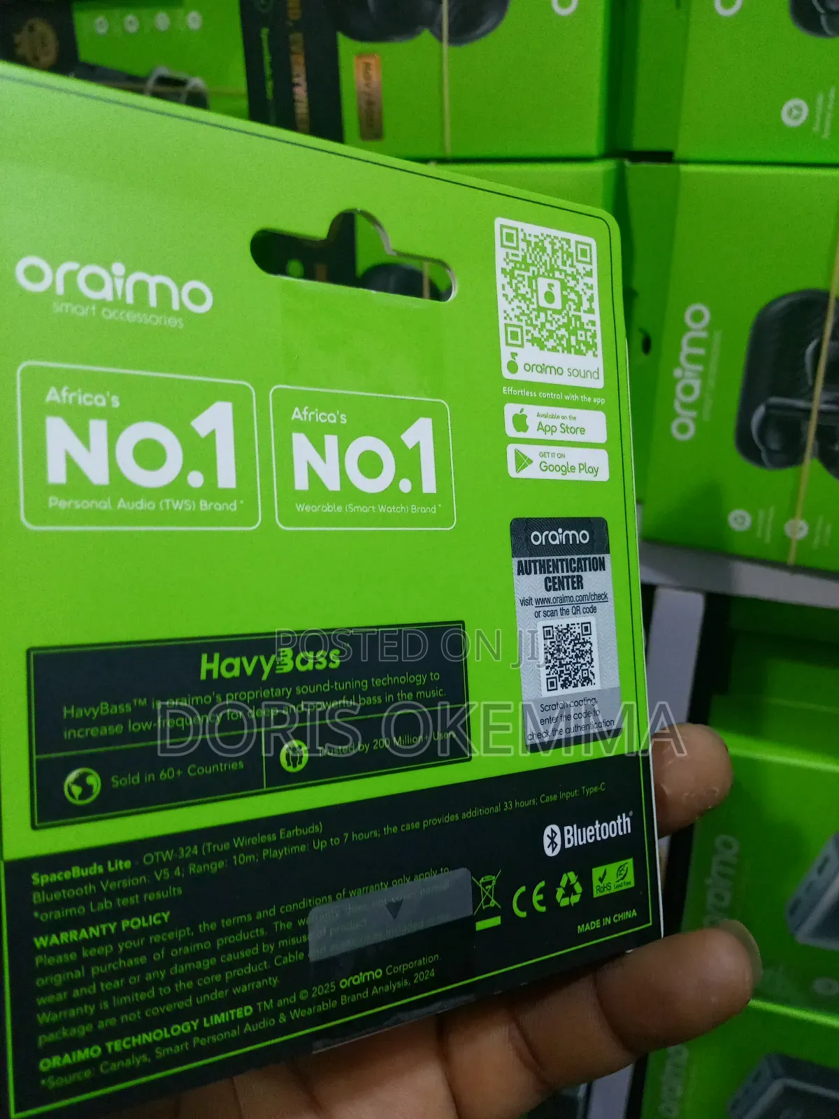 Oraimo Spacebuds Lite (Otw-324) Sound360 Spatial Audio 40hr Battery