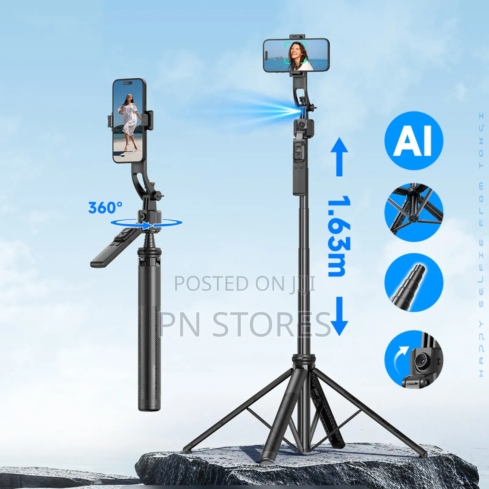 C17 Ai Face-Tracking Quadrapod Gimbal
 Tripod
