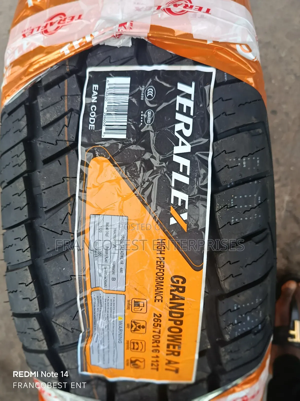 265/70r16 Teraflex Tyre