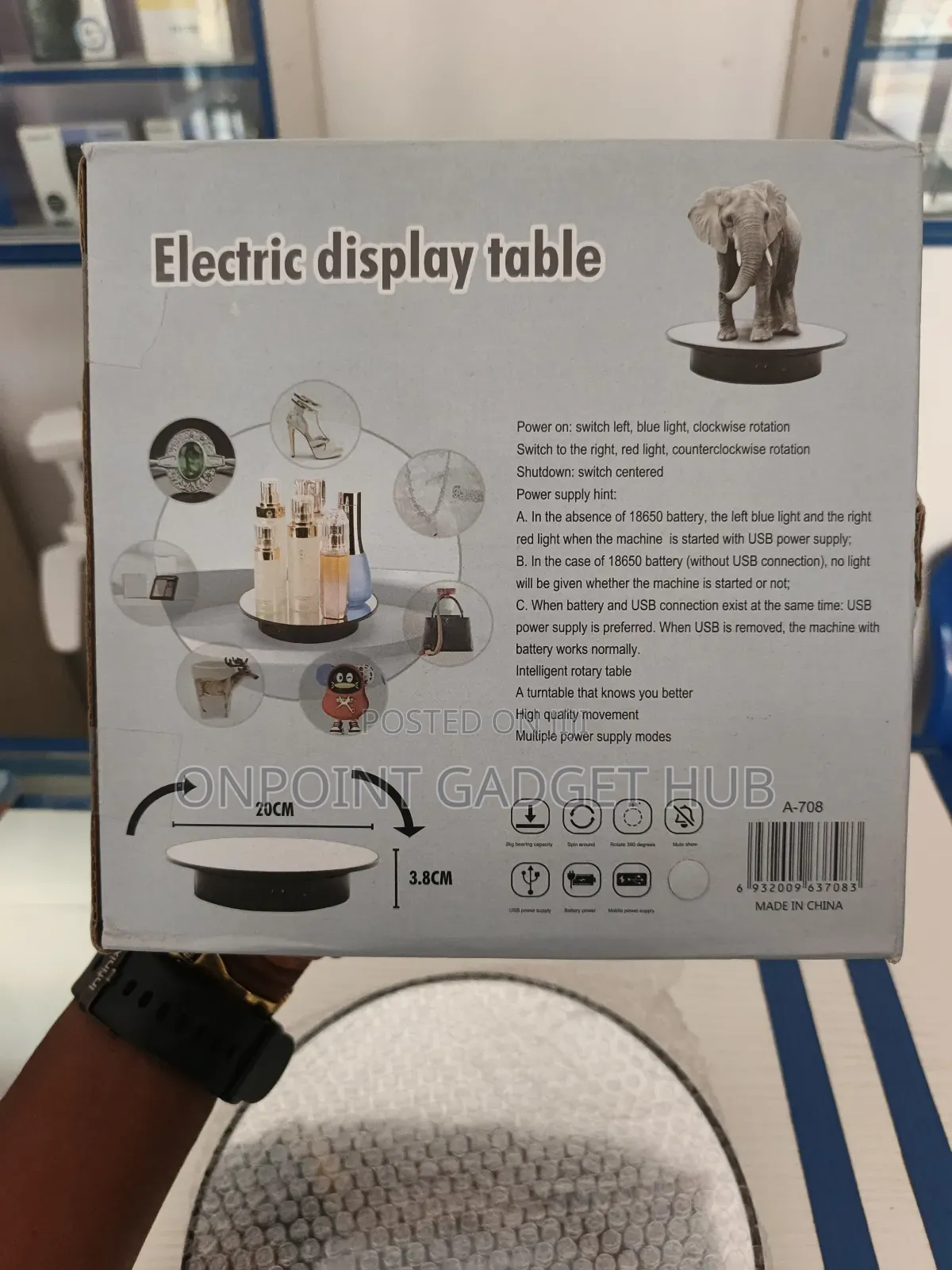 Electric Display 360 Table