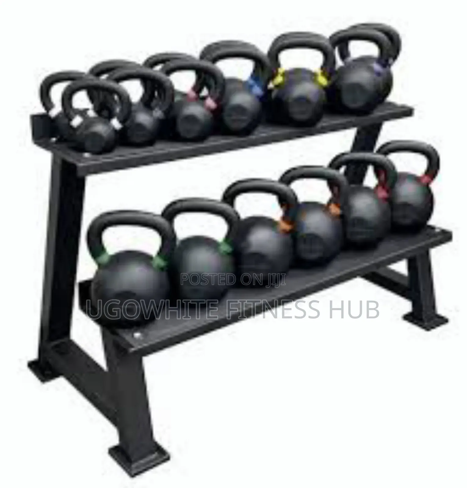 A 2-Tier Kettlebell Storage Rack