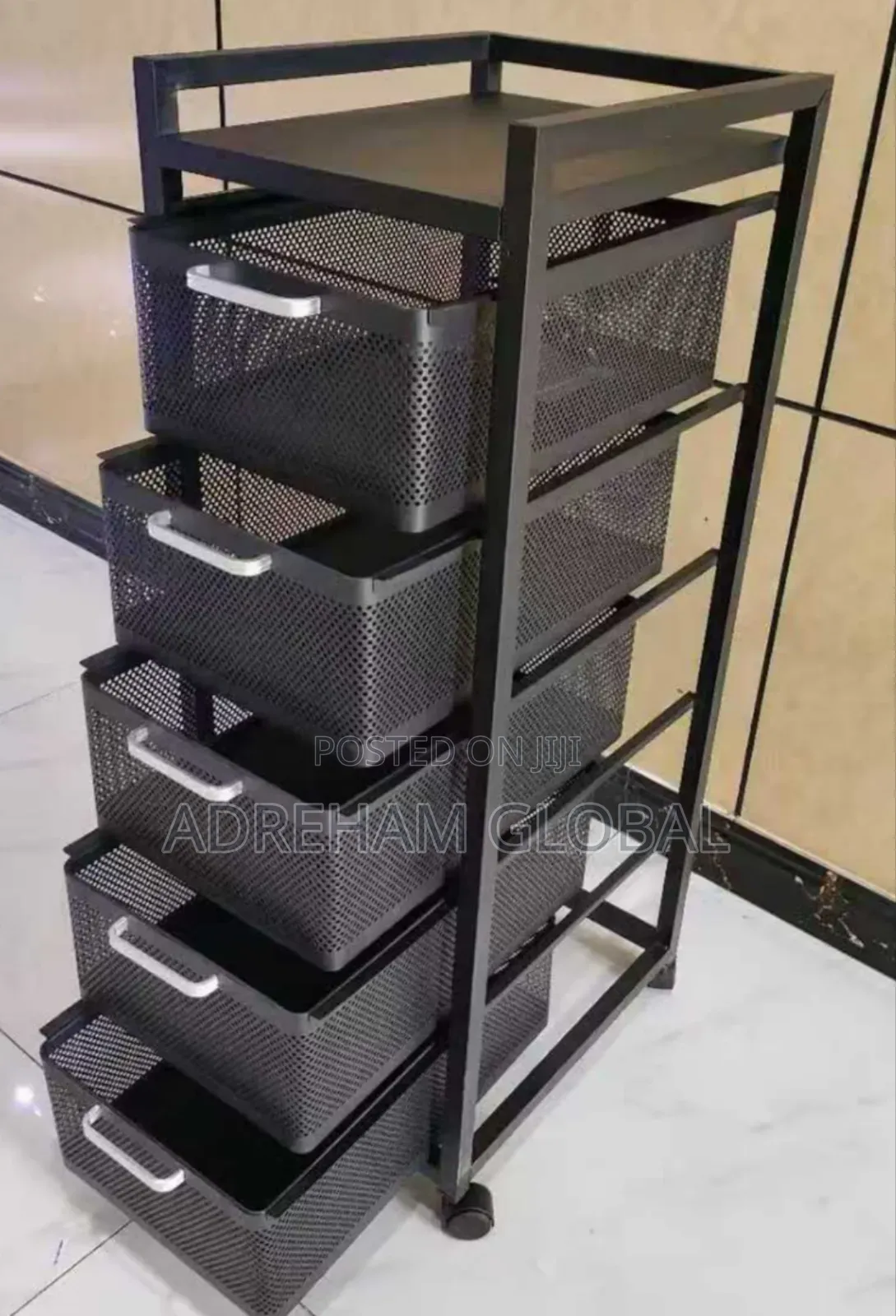6 Layers Storage Rack With 5 Storage Baskets