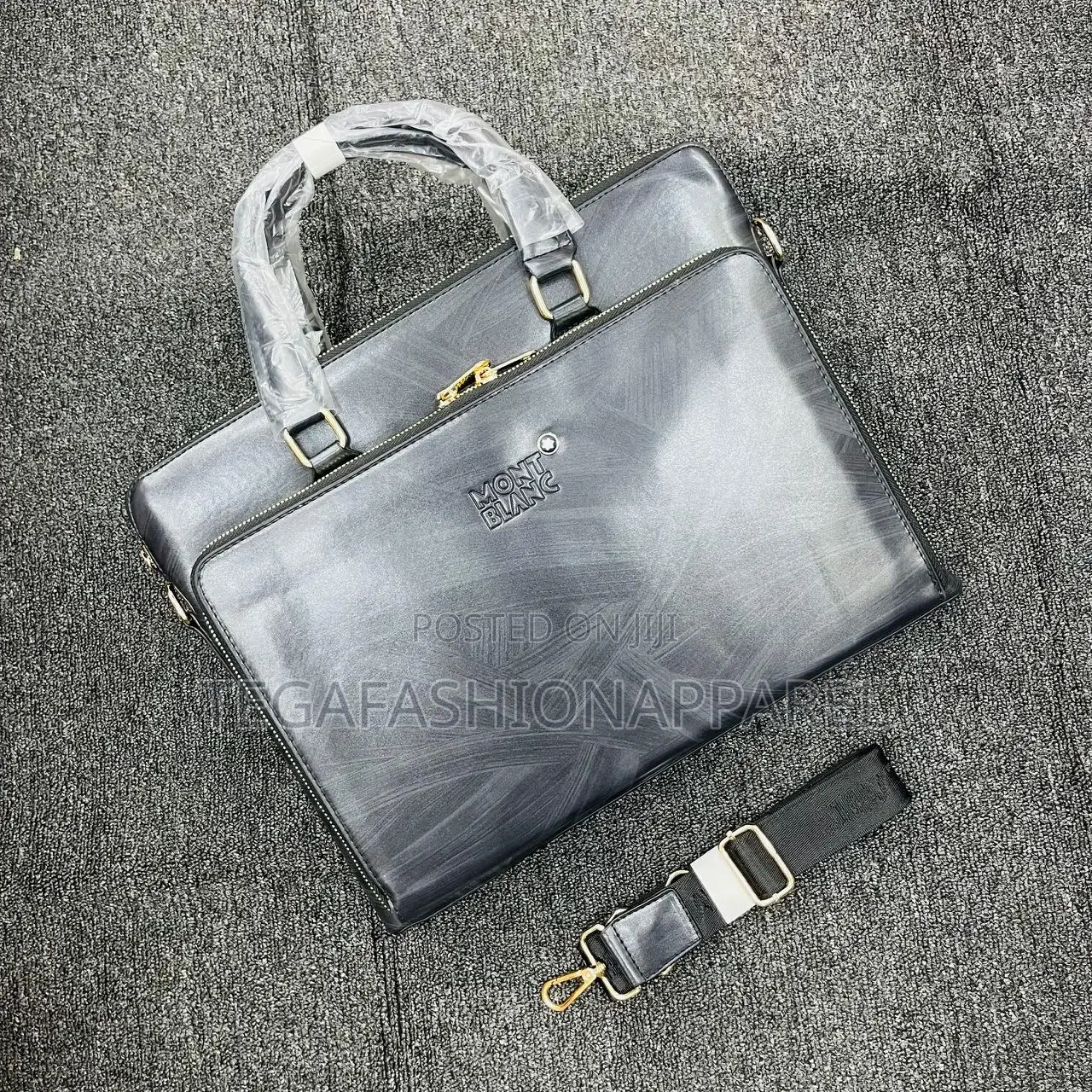 Mont Blanc Genuine Leather Laptop Bag