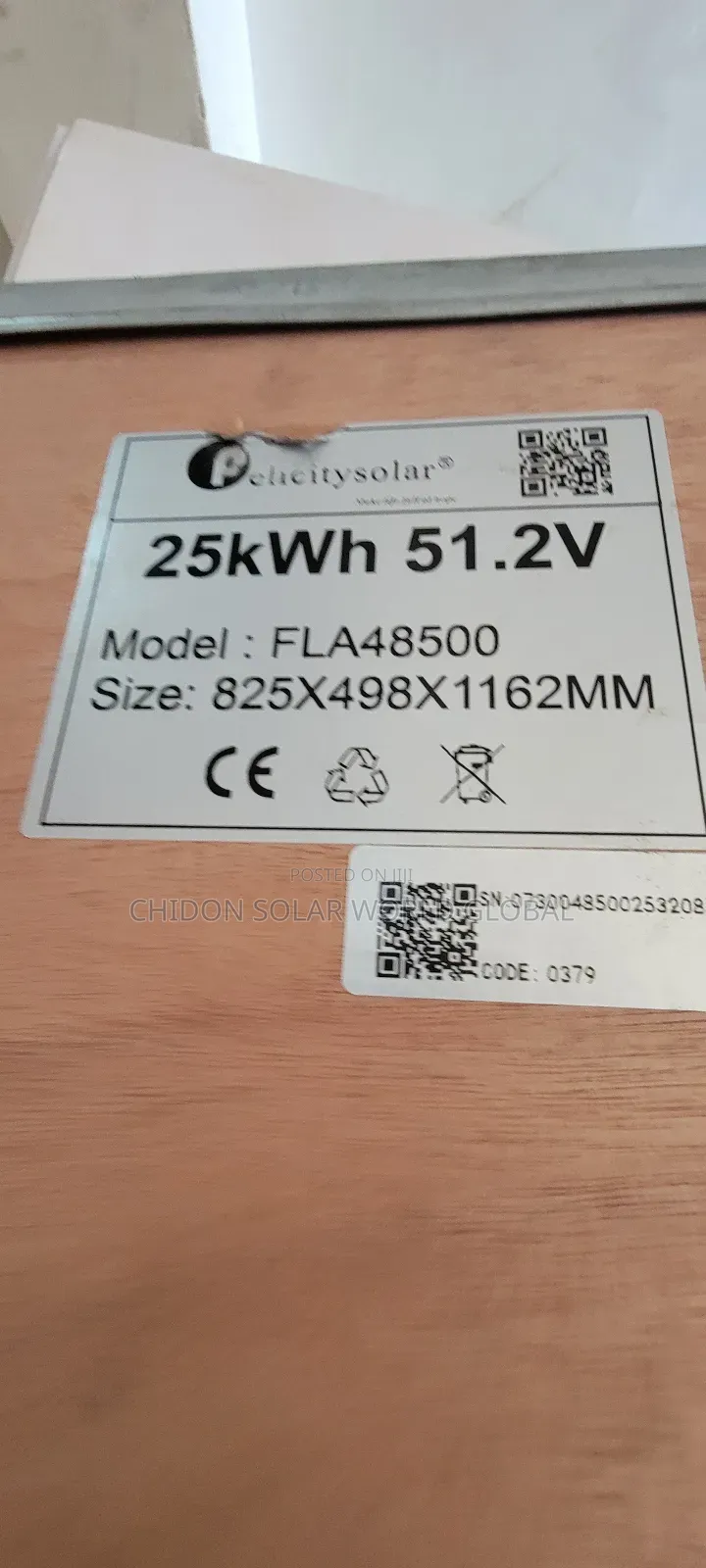 25kwh 51.2v Felicity Solar Lithium Ion Battery